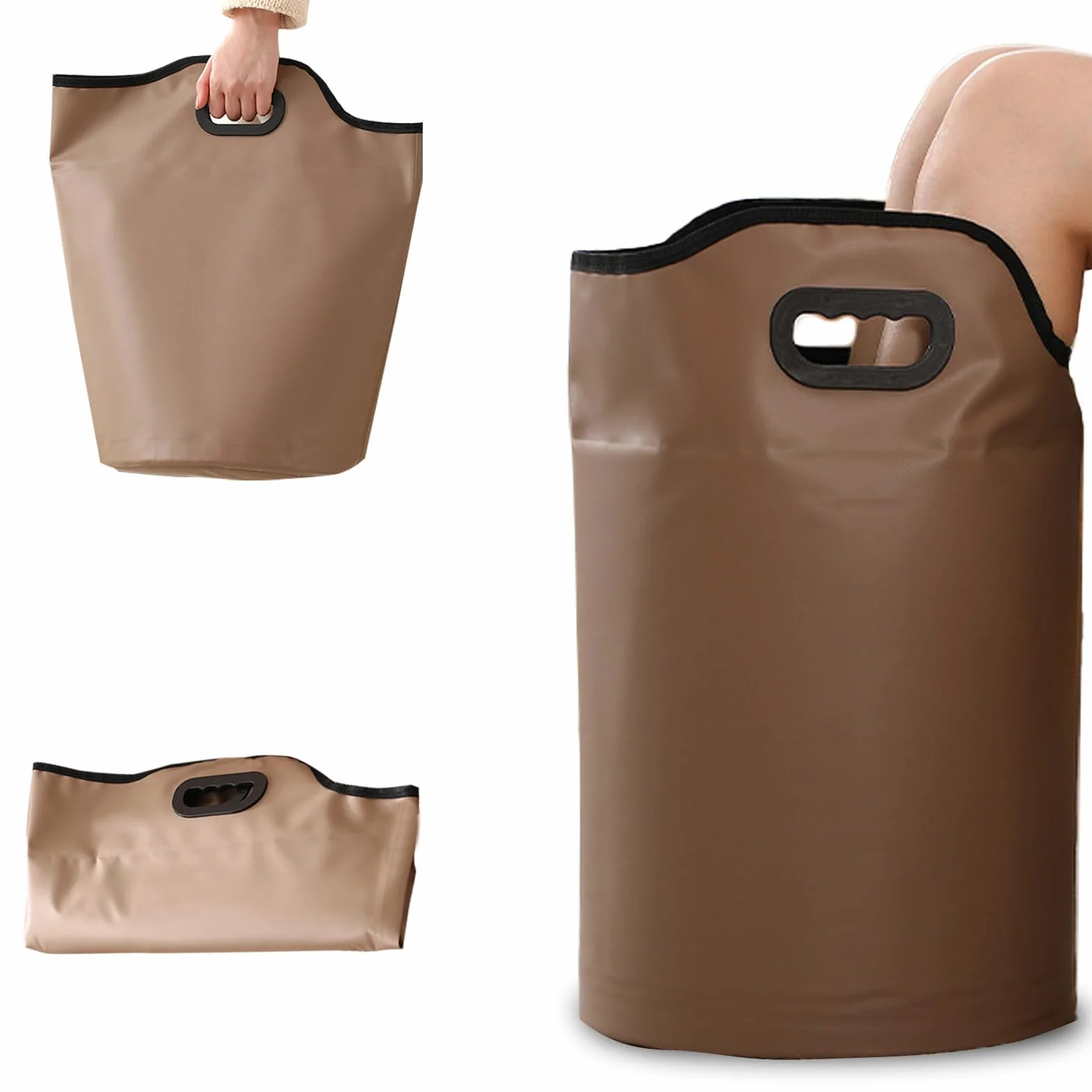 Pliable Bassin de Bain de Pied avec Trou de Drainage, Baignoire Portable pour Voyage et Camping