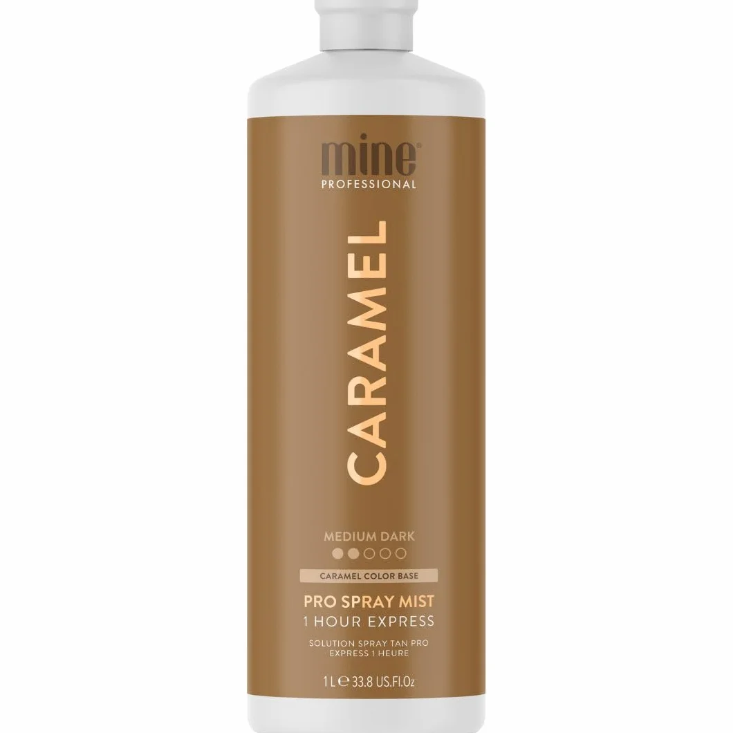 Minetan Caramel Bronzage Professionnel en Spray 1L pour débutants et peaux claires