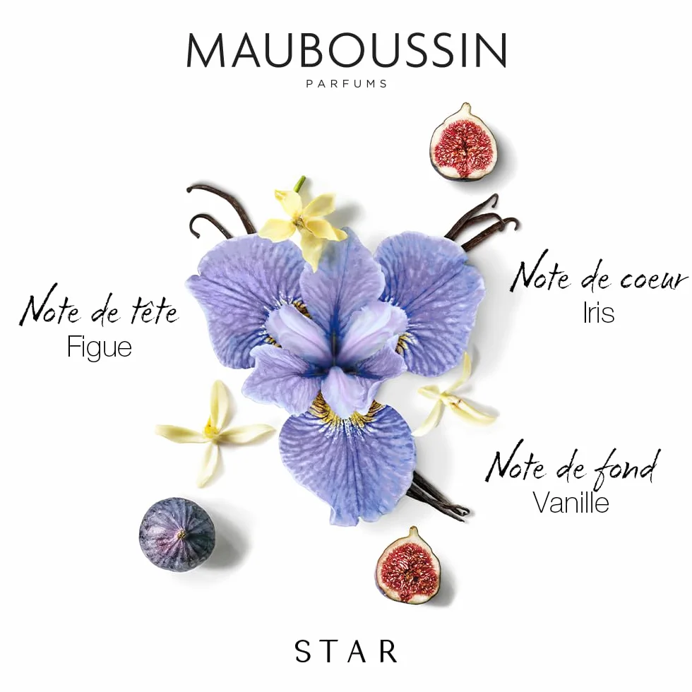 Mauboussin - Coffret Prestige Star : Eau de Parfum 90ml, Lait Corps 75ml, Travel Spray 20ml & Sac Bandoulière