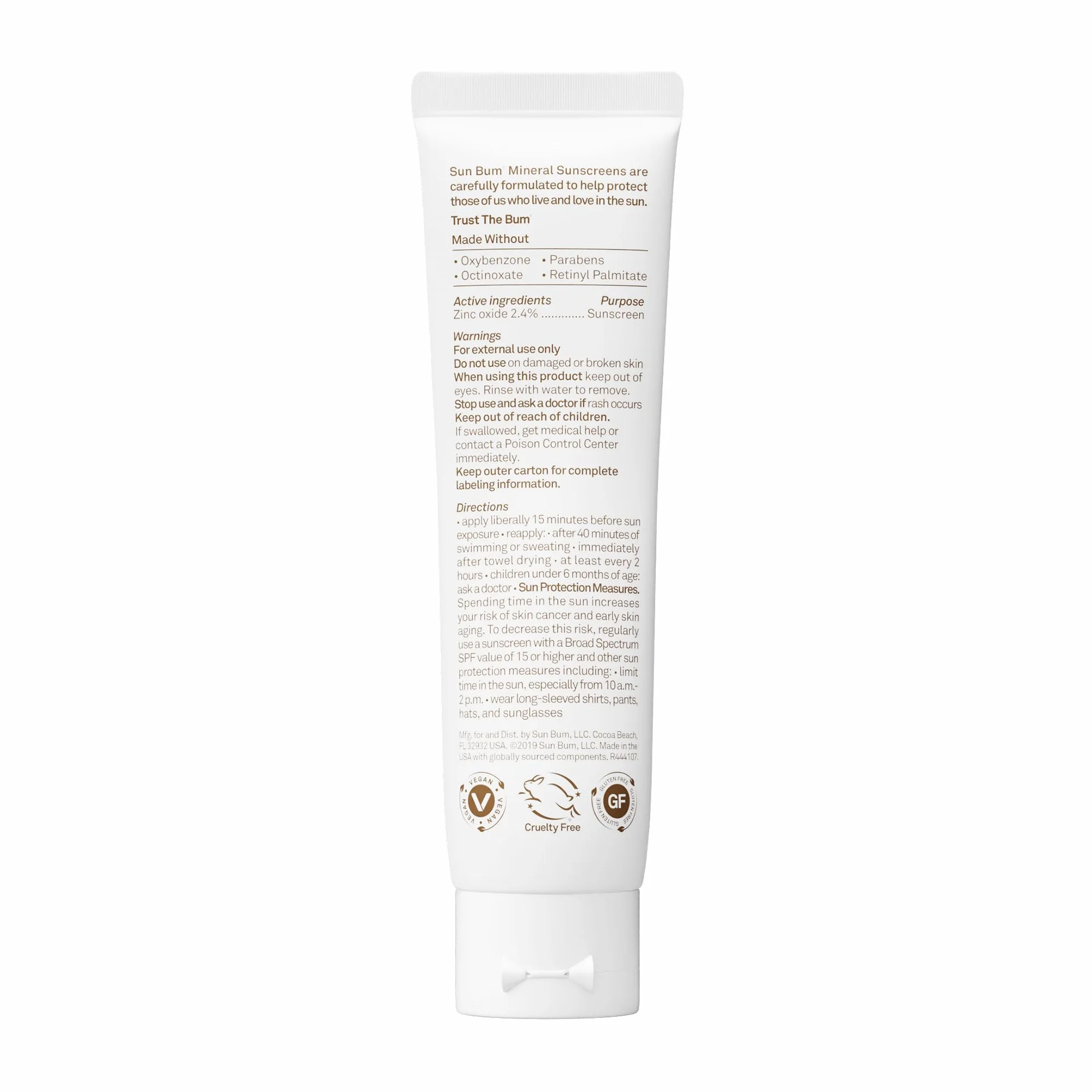 Crème solaire teintée minérale SPF 30 Sun Bum Protection large spectre UVA/UVB 48,2 g