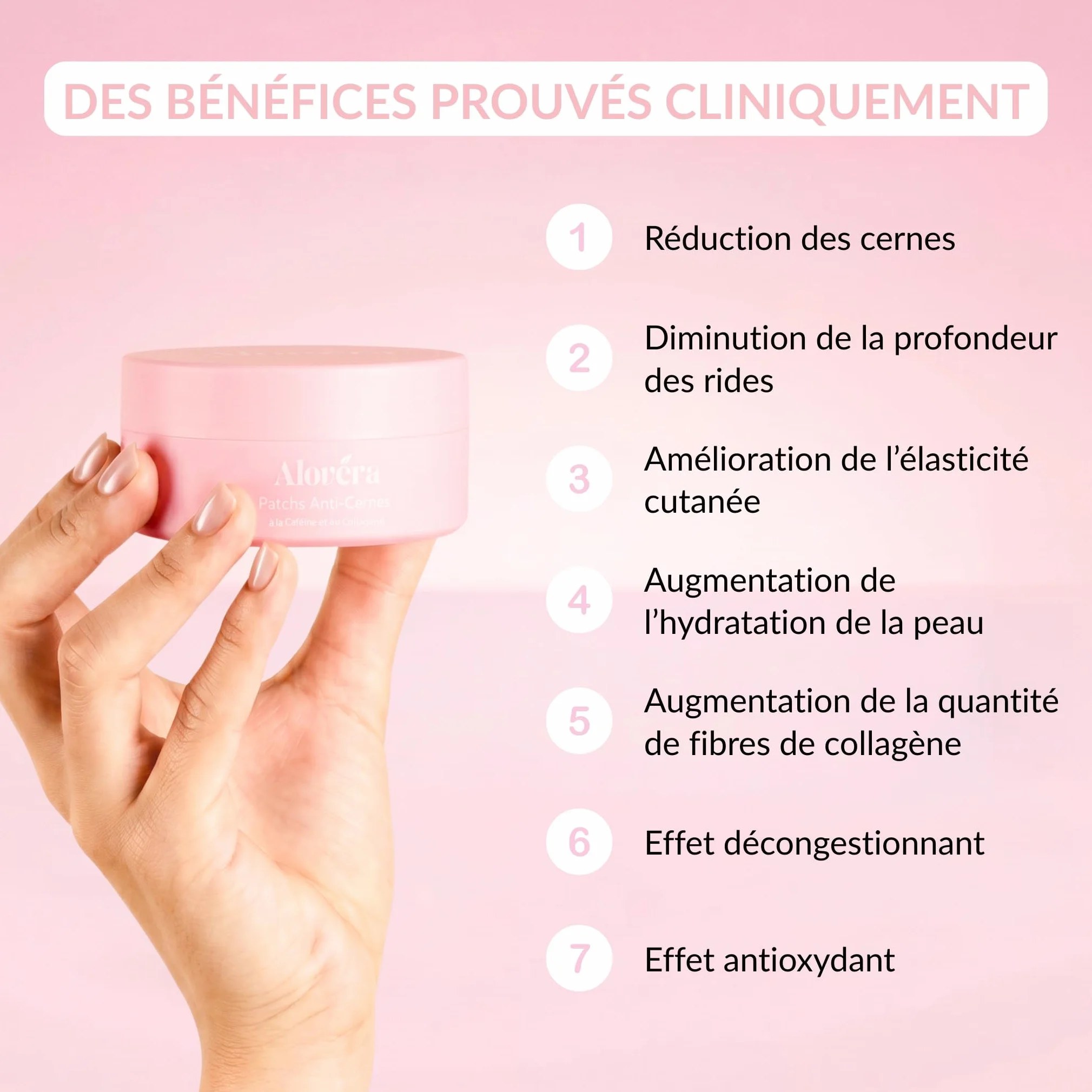 Patchs Anti-Cernes à la Caféine 30 Paires (60 Patchs) Décongestionne le contour des yeux Réduit les poches cernes et signes de fatigue Effet Booster Regard 98% d’Origine Naturelle 100/100 Yuka
