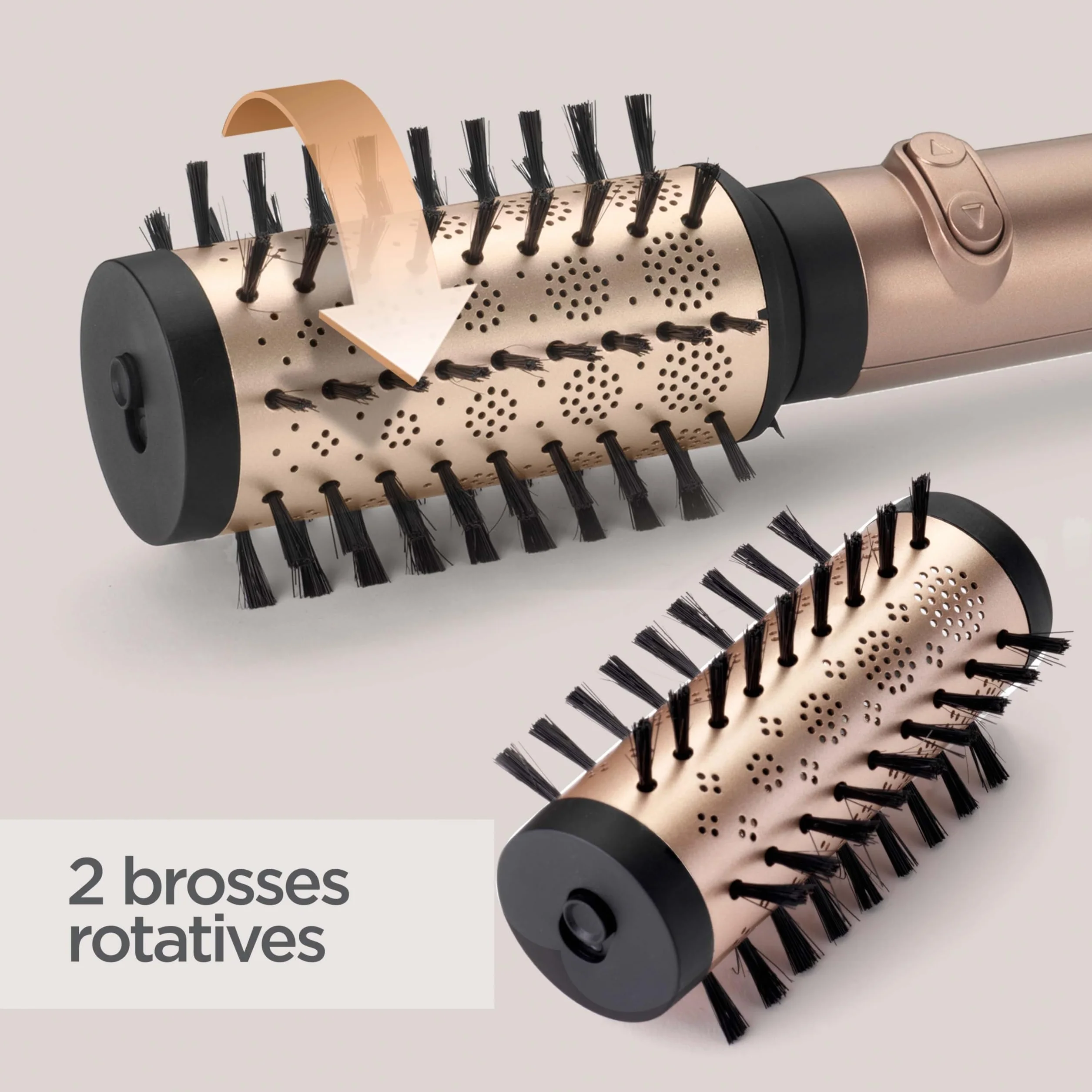 BaByliss Big Hair Dual Brosse soufflante rotative AS952E 50mm 40mm ionique anti-frisottis Noir