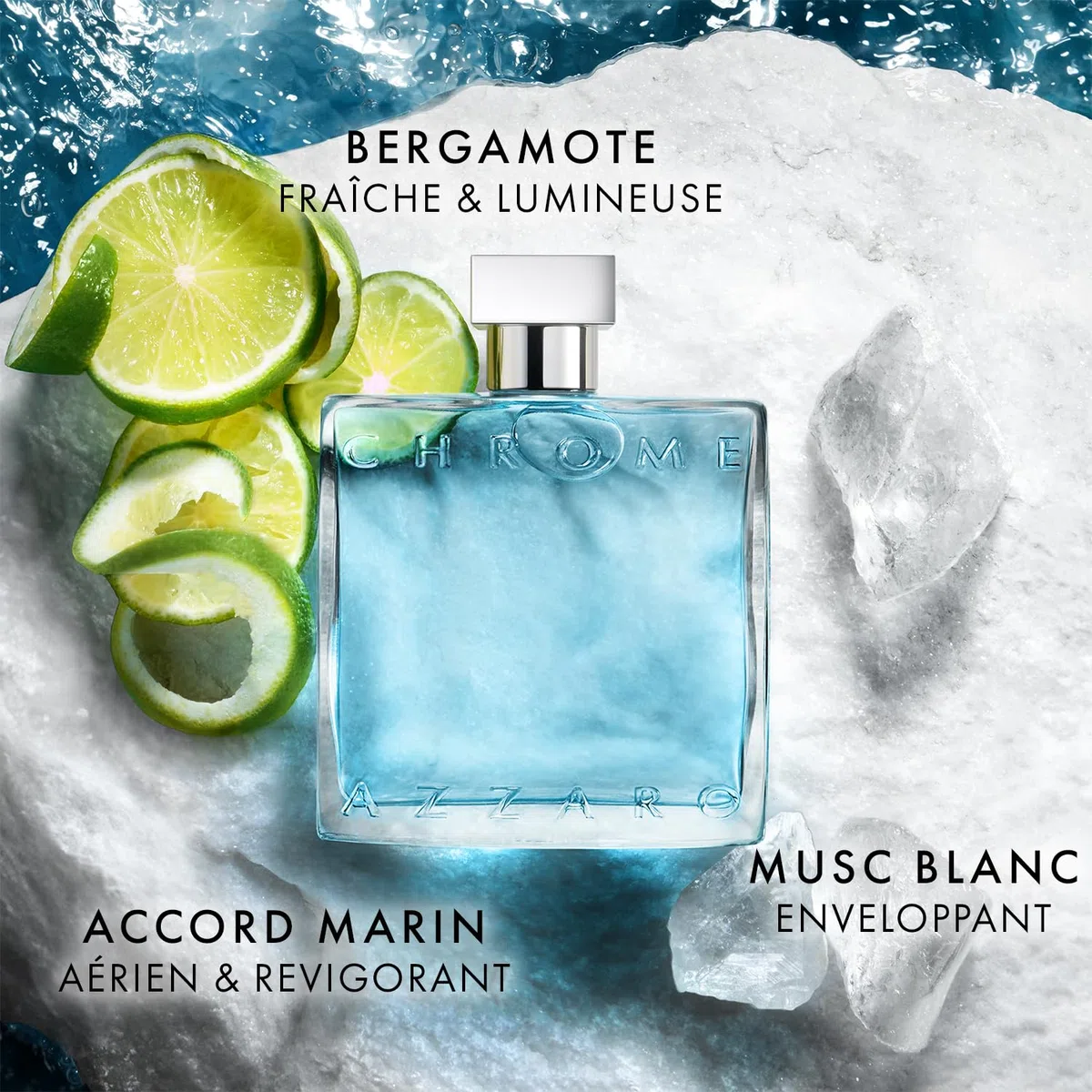 Azzaro Chrome Eau de Toilette - Parfum Frais et Aquatique - Parfum Pour Hommes Pour Porter au Quotidien - Longue Tenue - Parfum de Luxe Pour Homme