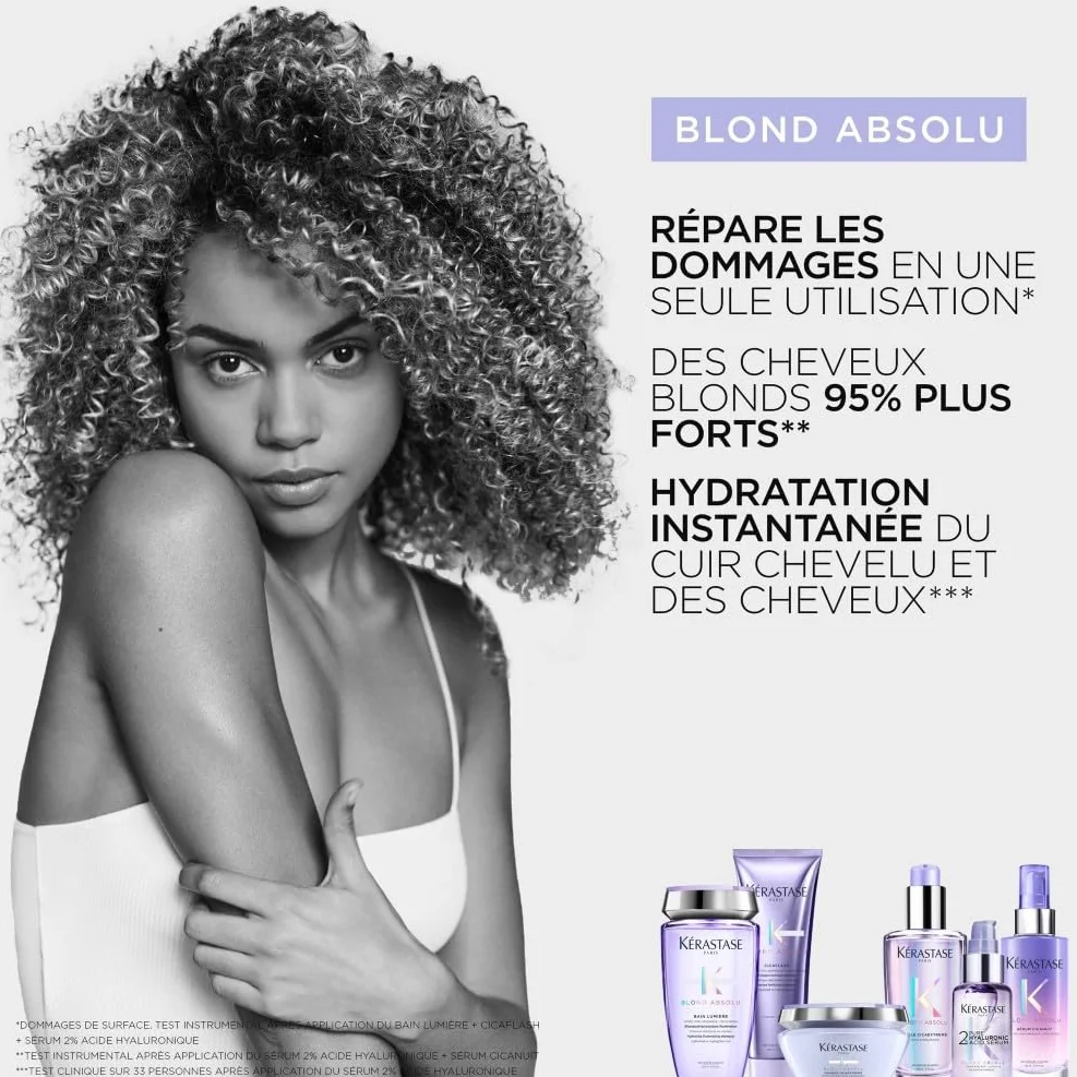 KERASTASE Blond Absolu Fondant Fortifiant Profond Cicaflash Après-Shampoing Réparateur Anti-Casse Cheveux Blonds Décolorés Méchés 250 ml