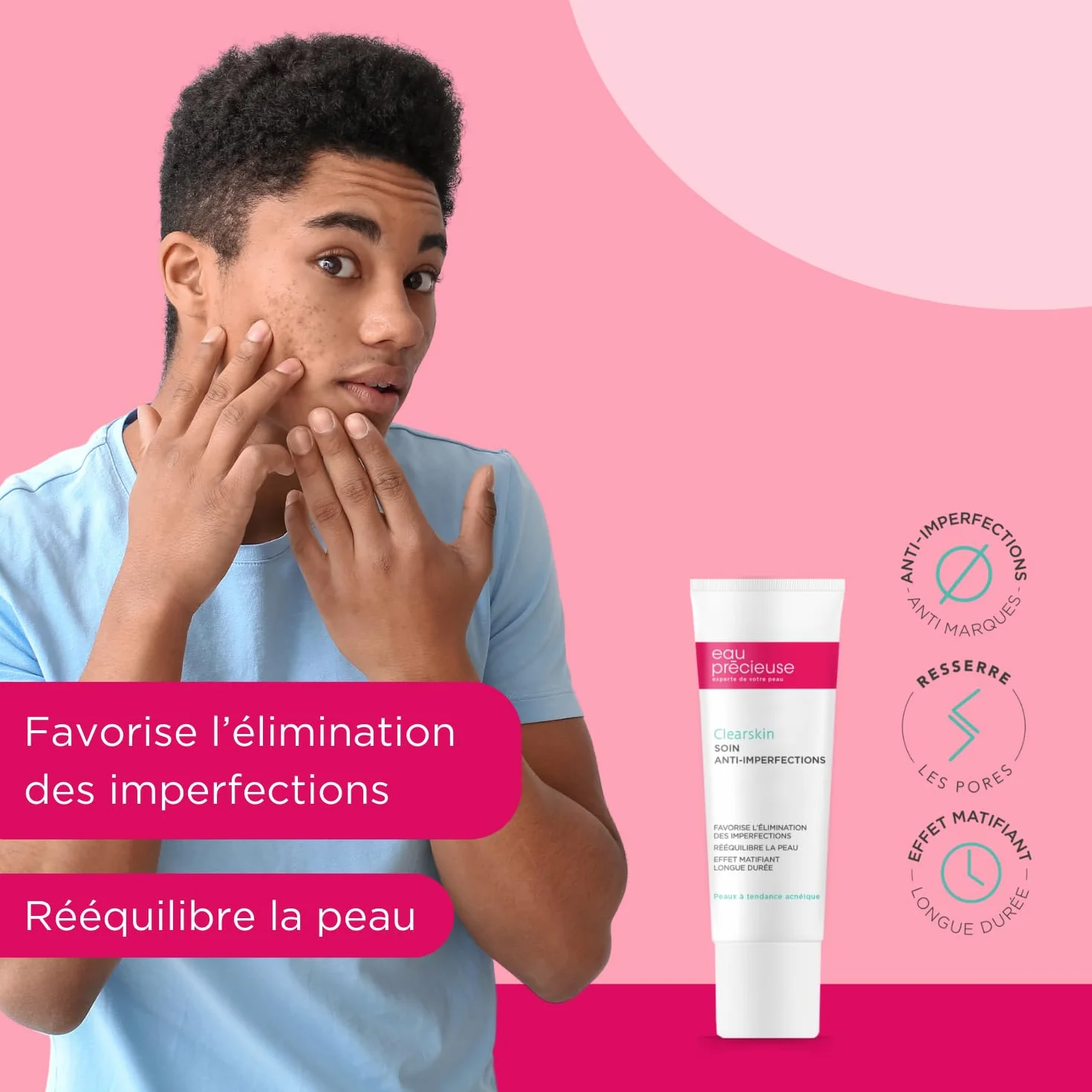 Eau Précieuse Trousse Mes Indispensables 3 Soins Visage Lotion Purifiante Gel Nettoyant Soin Anti-Imperfections