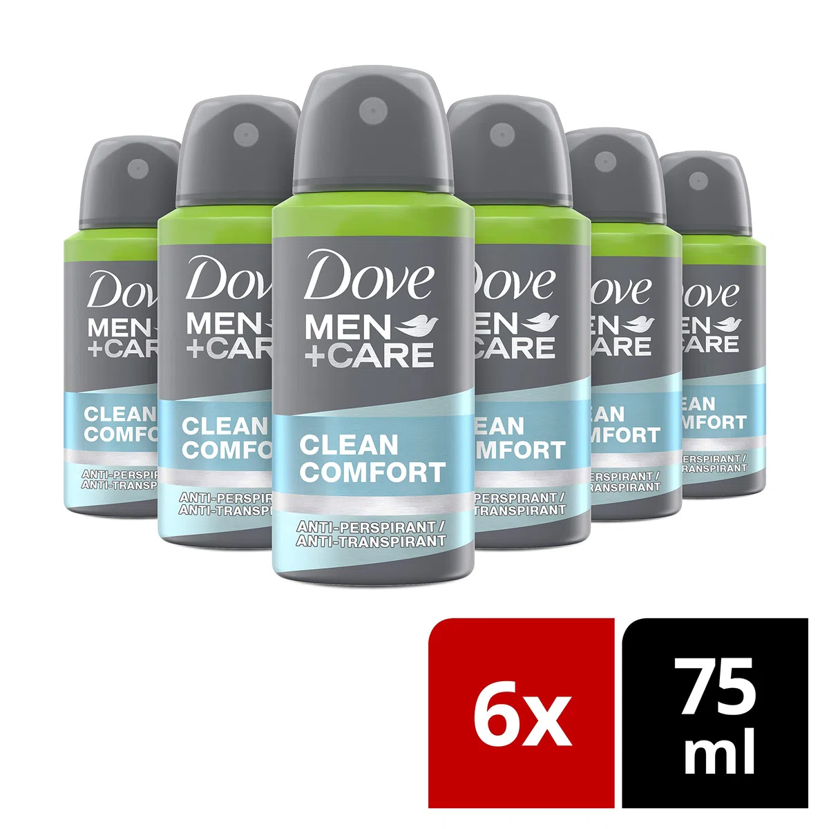 Dove Men+ Care Clean Comfort Déodorant en aérosol comprimé 75 ml