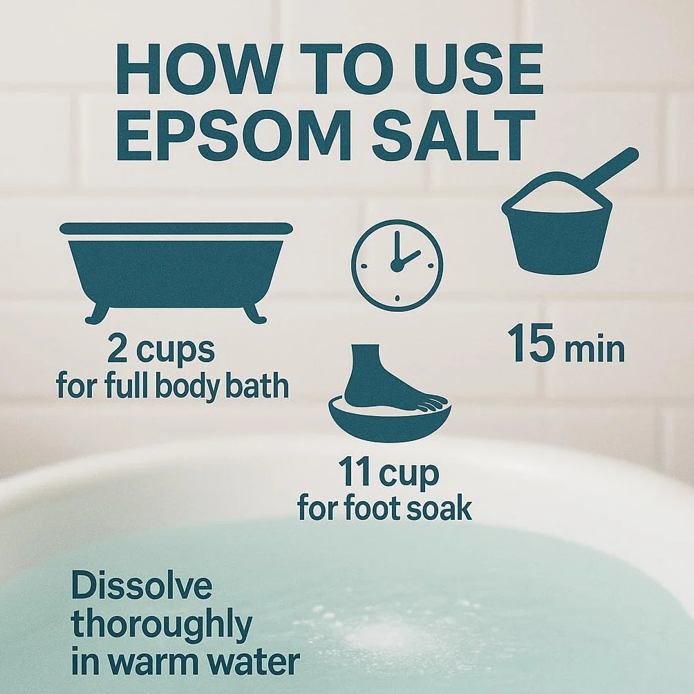 GiDeli Epsom Sel de bain 10 kg sulfate de magnésium qualité pharmaceutique pur naturel pieds