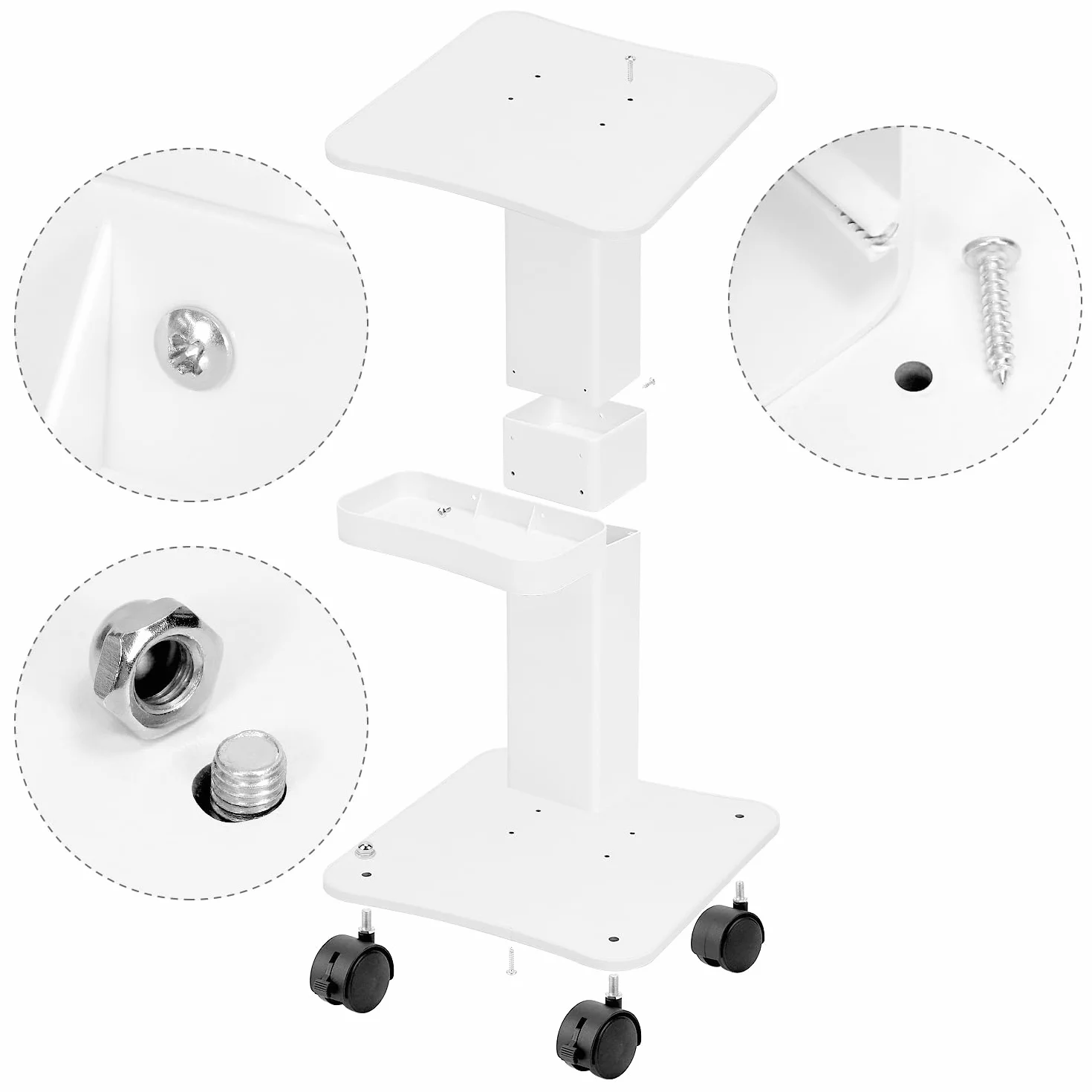 QWORK Chariot de Salon de Beauté Roulant Stockage Instruments Spa sur Roues