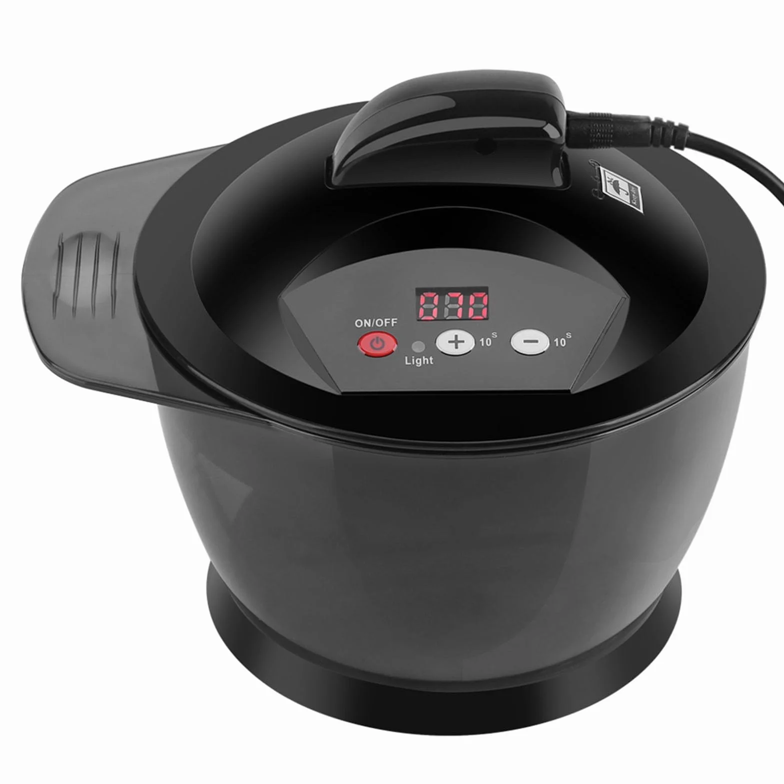 Bol de Mélange de Couleur de Cheveux, Mélangeur Automatique, Bol de Mélange électrique, Rechargeable par USB, Affichage de L'heure LCD, Salon de Coiffure, Usage Domestique,