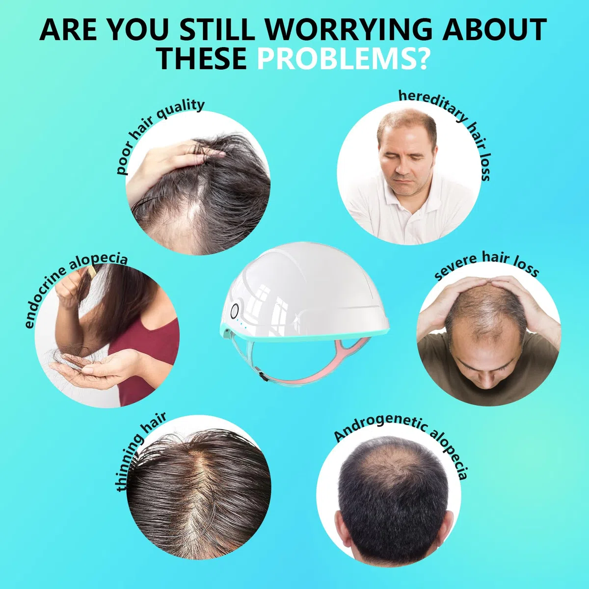 iKeener Système Croissance Cheveux Laser-Traitements Perte Cheveux Approuvés FDA pour Hommes et Femmes,Produits Croissance aux Cheveux Clairsemés,Repousse Cheveux Casque Laser,Thérapie Lumière Rouge