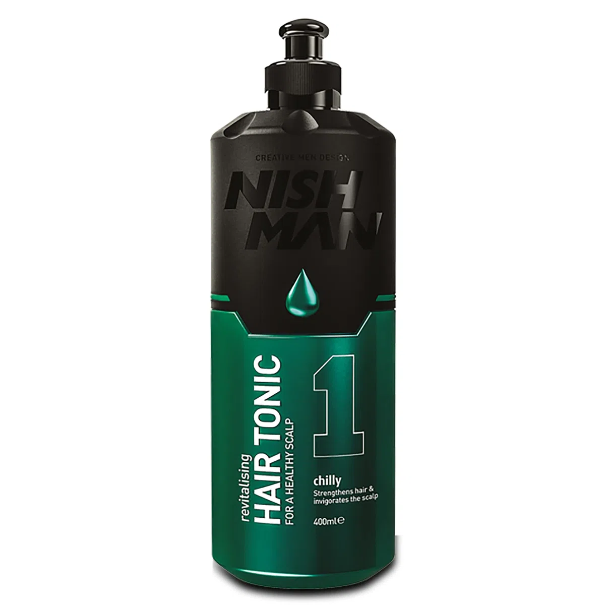 NISHMAN Tonique Capillaire Revitalisant pour un Cuir Chevelu Sain 400ml - Renforce et Nourrit, Favorise la Croissance Naturelle, Ajoute de la Brillance, Stimule le Cuir Chevelu