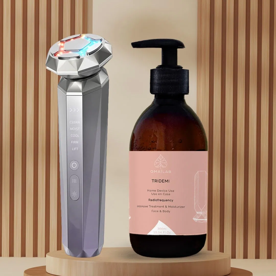 OMAILAB Tridemi Gel conducteur pour radiofréquence, compatible avec tripollar, Anlan, Current Body, traitement intensif visage et corps 300 ml