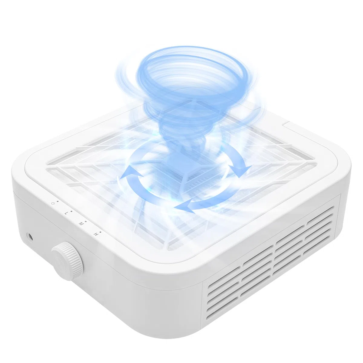 CGBE Aspirateur de Poussière d'Ongles, 120W Aspirateur à Manucure Ongles Professionnel Ventilateur Collecteur avec 2 Filtres able Puissant Aspiration Portable Salon de Manucure. (White)