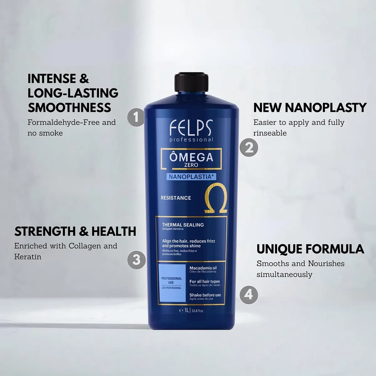 Felps Professional Thermal Sealing Omega Zero Unique Nanoplastia 500ml/16.9fl.oz