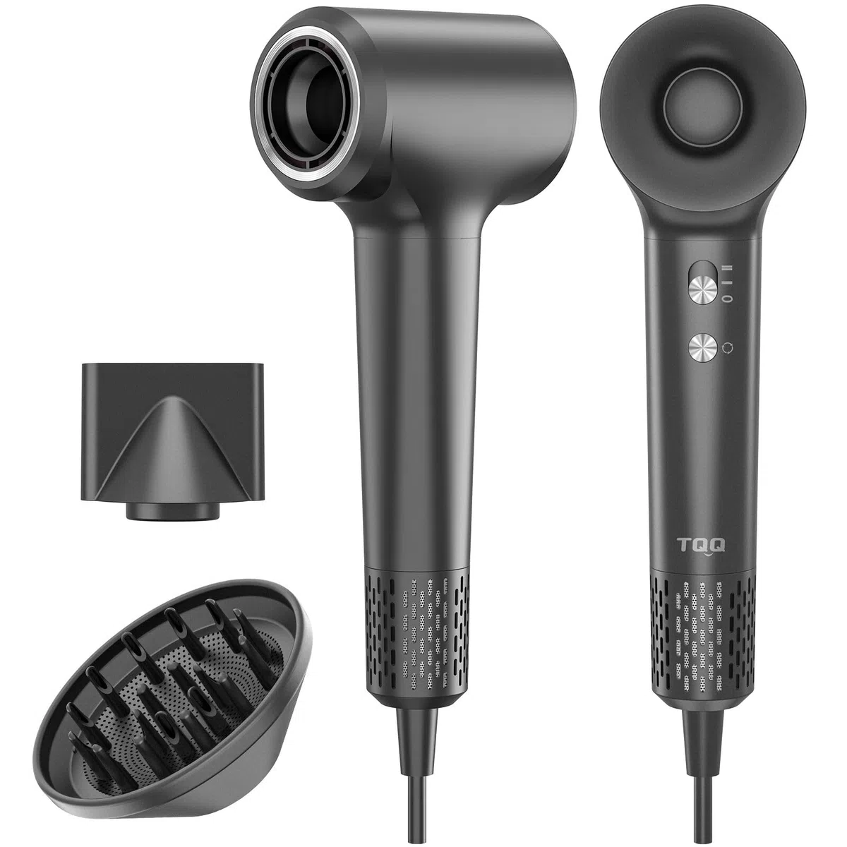 TQQ Seche Cheveux Professionnel, 200 Millions ionique Négatifs, Moteur Haute Vitesse 110000 TR/Min, 57dB Faible Bruit Sèche Cheveux Pour Maison et Voyages