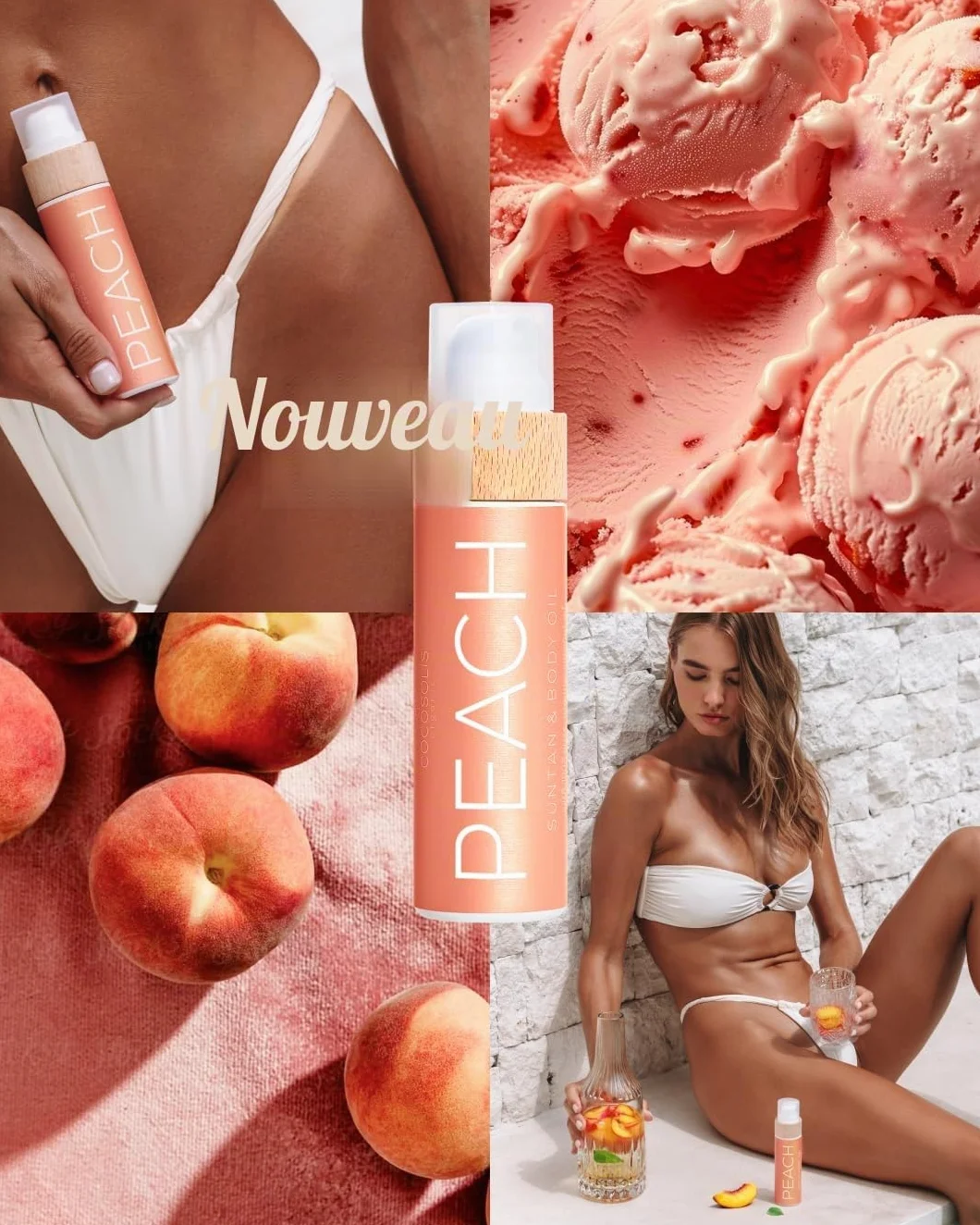 COCOSOLIS PEACH Accélérateur de bronzage huile bio vitamine E parfum pêche bronzage intense rapide