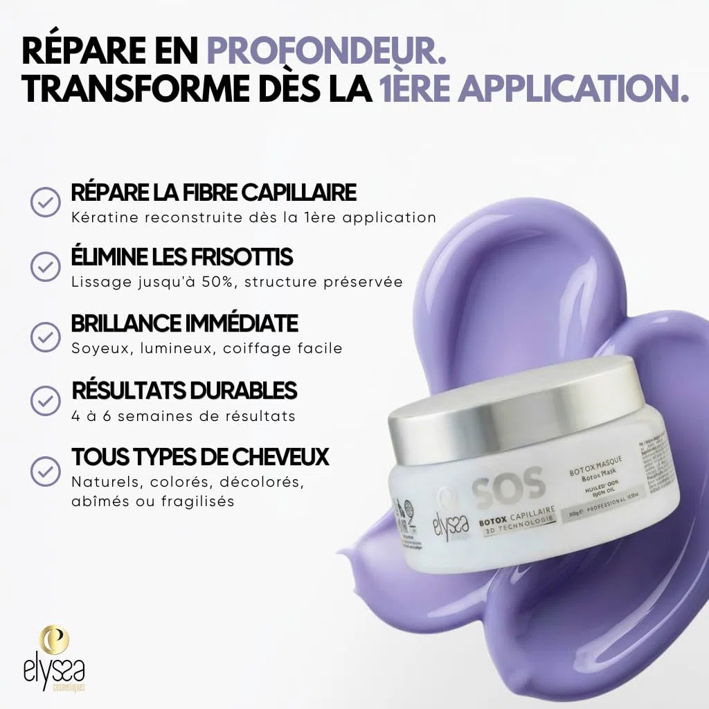 SOS Blowtox Collagène Capillaire 300gr | Soin Intensif Lissant et Réparateur, Cheveux Nourris | Soin Profond pour Cheveux Abîmés (300gr)