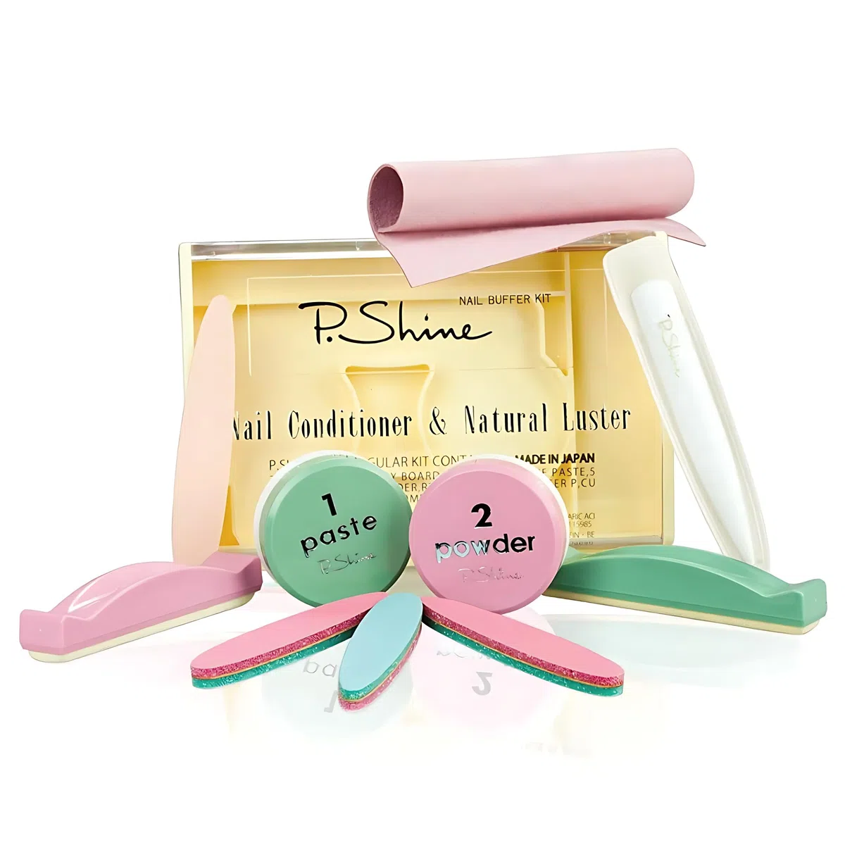 INLAQ P-SHINE Set de manucure japonais pour ongles brillants et sains