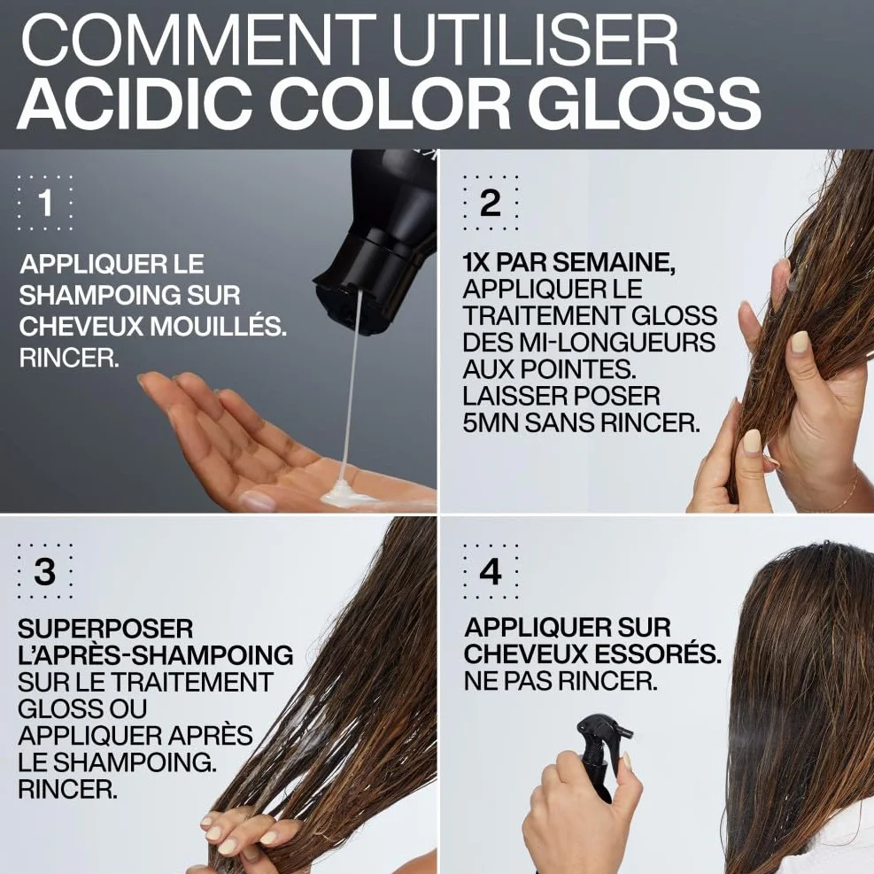 REDKEN - Leave In Acidic Color Gloss - Spray Thermoprotecteur Sans Rinçage - Hydrate, Démêle & Protège de la Chaleur - Cheveux 13x Plus Doux - 6x Plus d'Hydratation - Cheveux Colorés - 190 ml