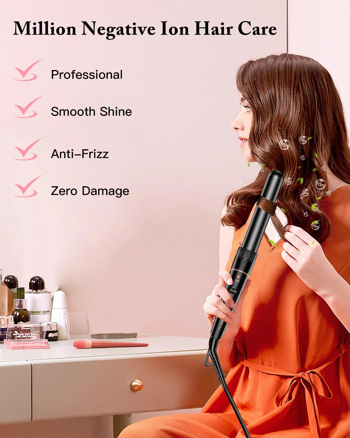 Set de Fer à Boucler pour Cheveux, BESTOPE PRO 6 en 1 Boucleur a Cheveux (10-32mm), Chauffage Rapide (30s), 2 Températures pour Tous les Types de Cheveux, Extinction Automatique en 60min