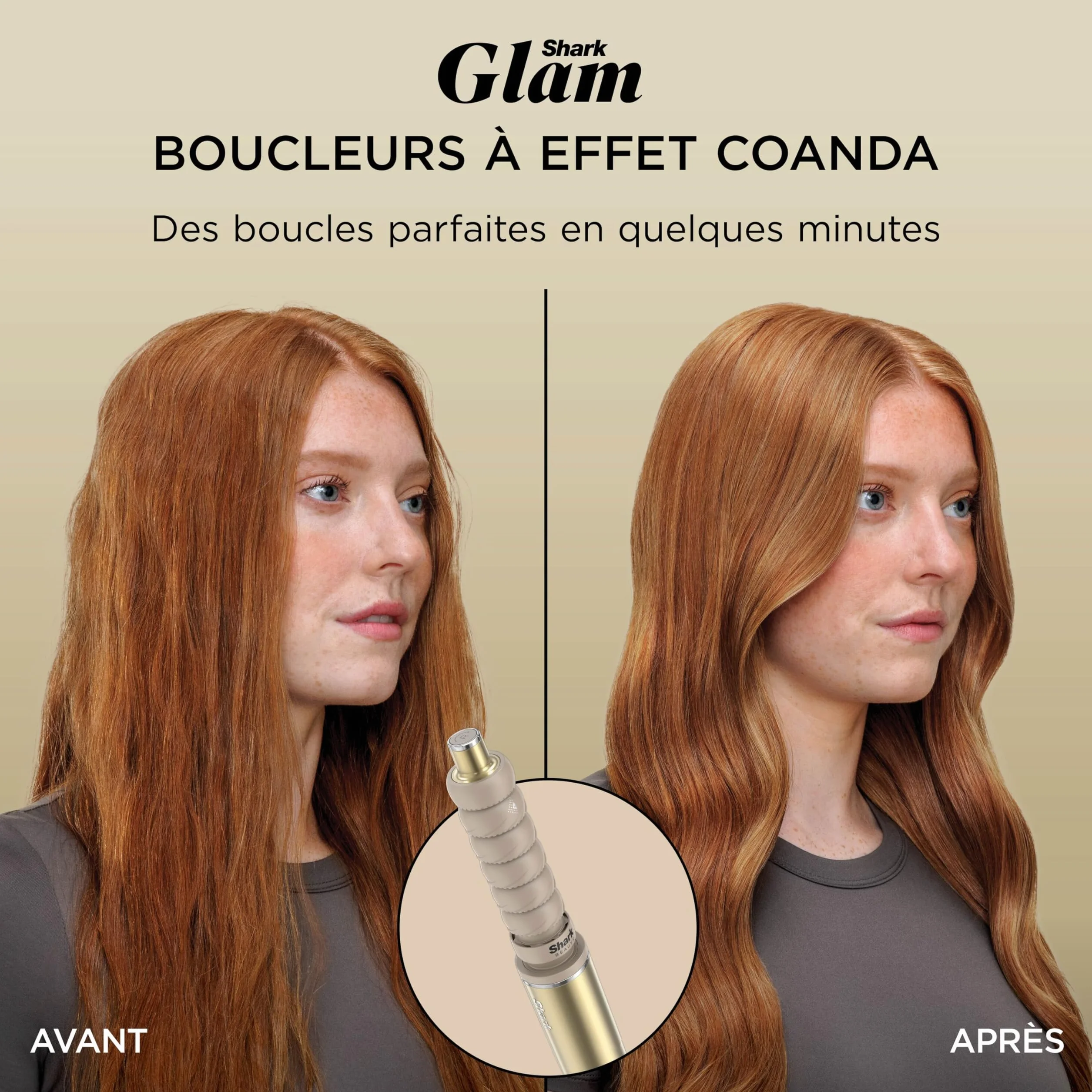 Shark Glam Multistyler Brosse soufflante et volumisante Lisseur cheveux Boucleurs auto-enroulants