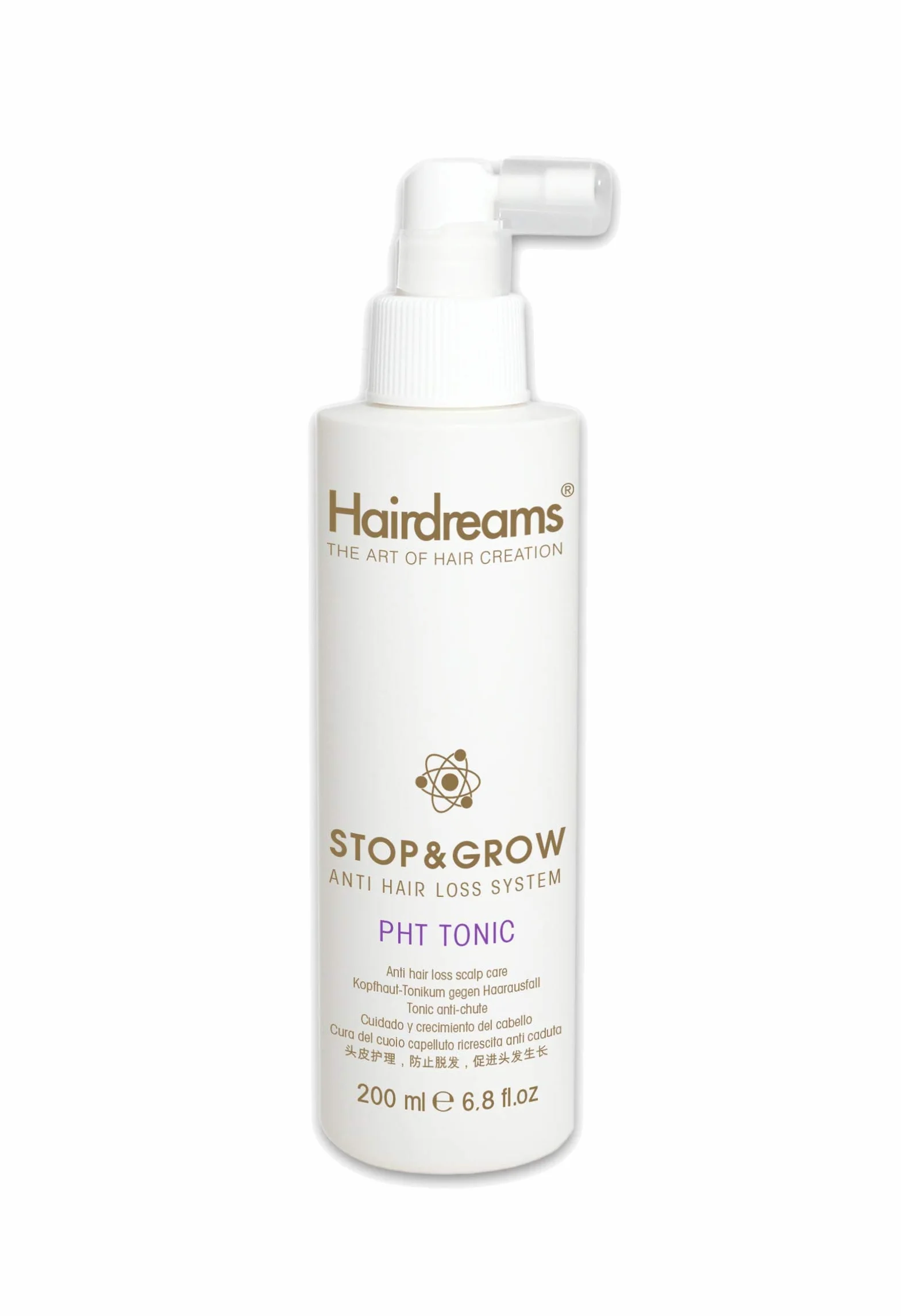 Hairdreams Stop & Grow tonique, scientifiquement prouvée pour aider à prévenir la perte de cheveux héréditaire chez les femmes et les hommes, jusqu'à 14 000 nouveaux cheveux en trois mois