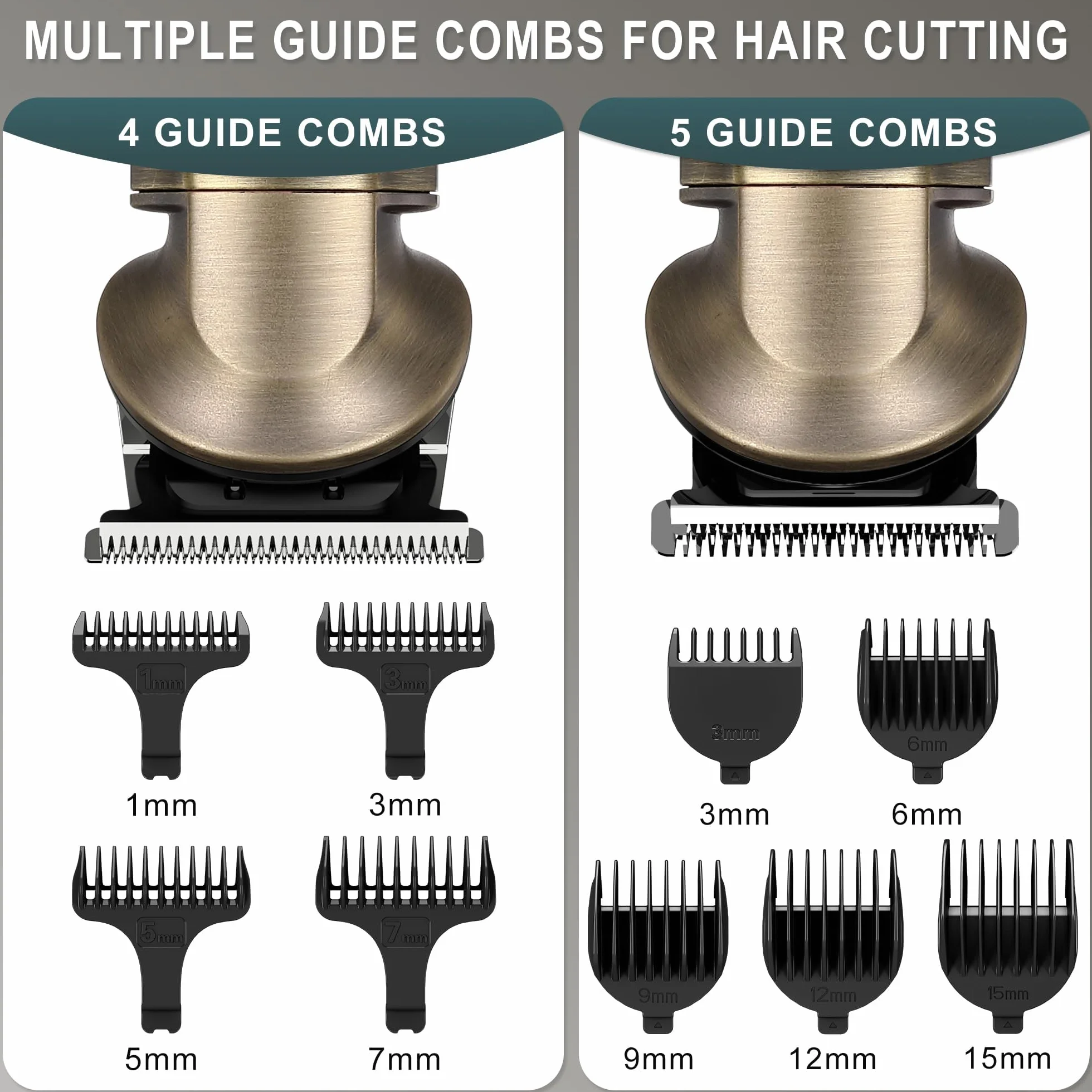 Hatteker Tondeuse Barbe Homme Professionnelle 8 en 1 Lame en T Coupe Cheveux Chauve Rasoir électrique