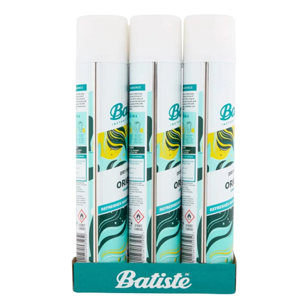 Batiste Shampooing sec Dry Clean & Classic Original, pour cheveux frais pour tous les types de cheveux (6 x 200 ml)