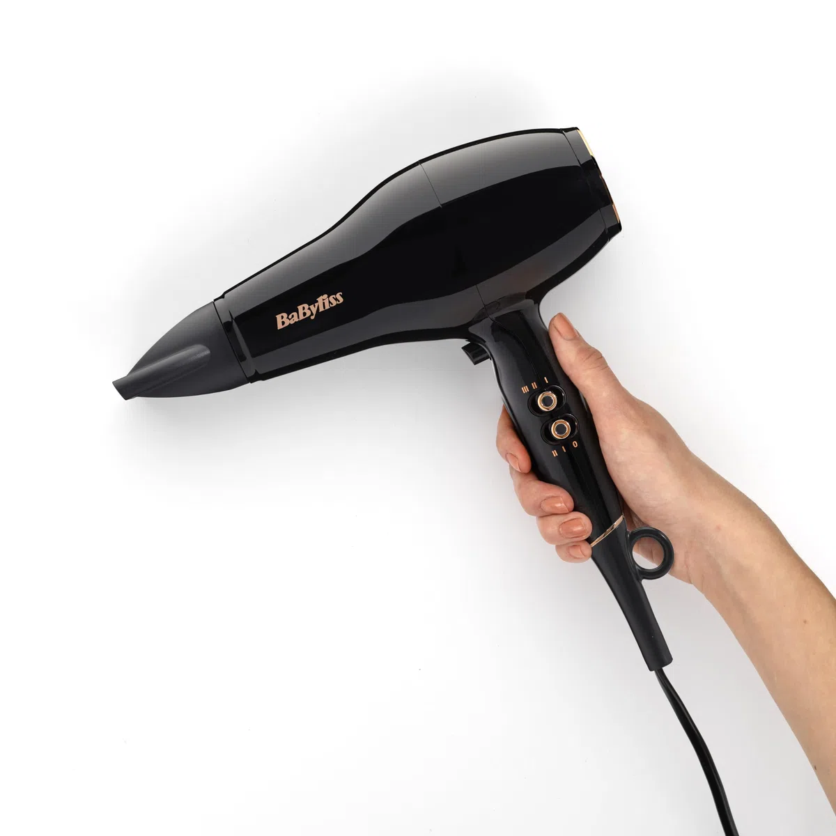 BaByliss Sèche-cheveux Pro Power - Sèche-cheveux puissant de 2300W, Moteur AC Professionnel, Technologie Ionique Anti-Frisottis, 3 réglages de température & 2 réglages de vitesse, Noir, D5245E