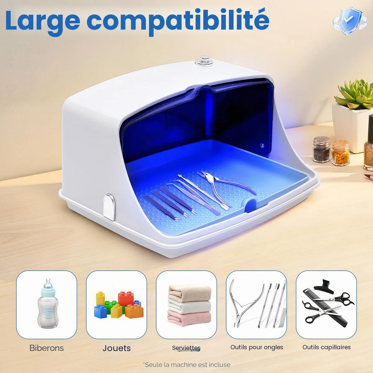 Sterilisateur Materiel Onglerie UV 5 W,Stérilisateur UV 220 V pour Désinfecter de Salon de Coiffure Manucure et Maison,Onglerie Materiel Professionnel
