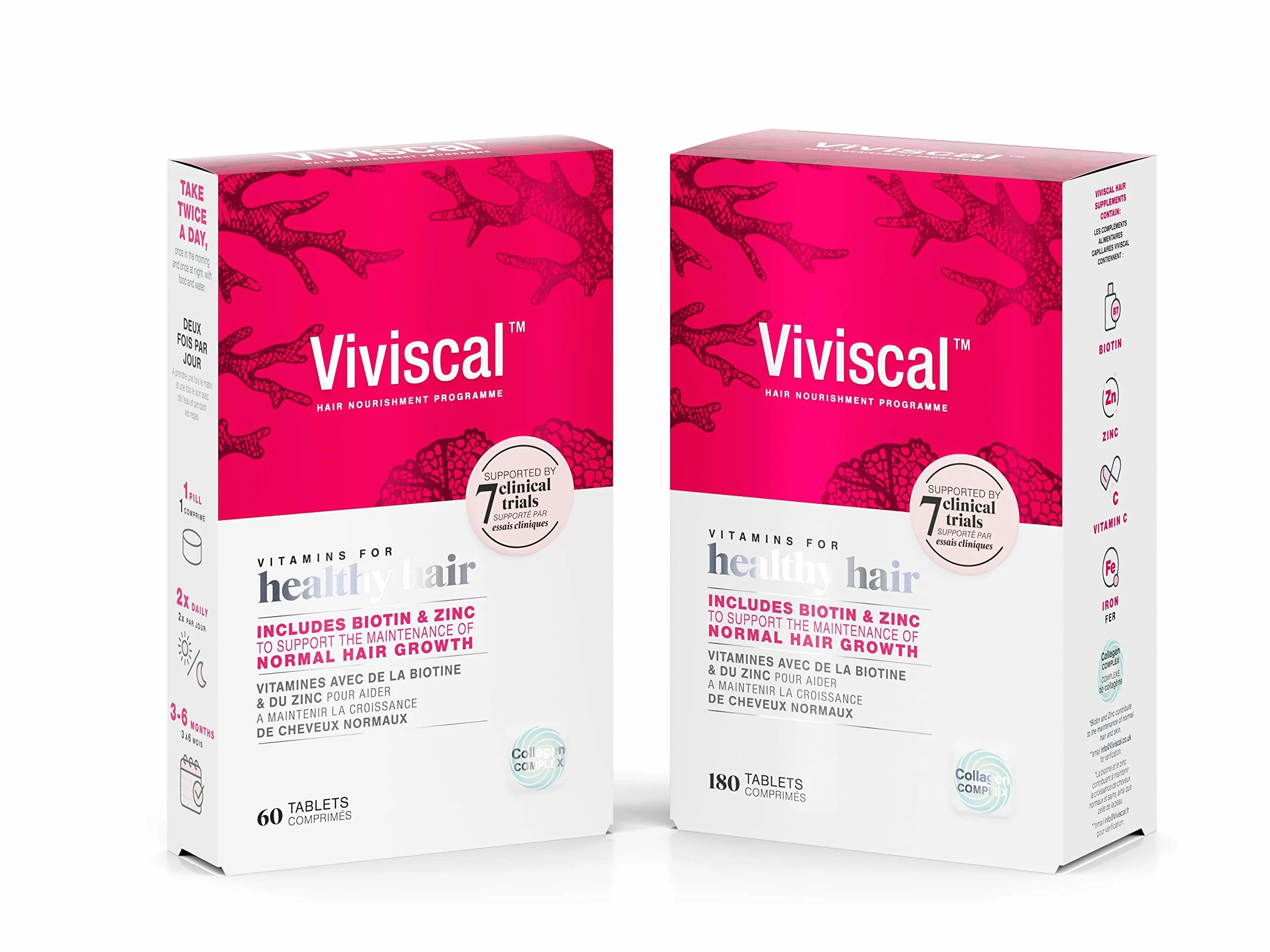 Viviscal Compléments Alimentaires pour Cheveux, Favorise la Pousse, 60 Gélules