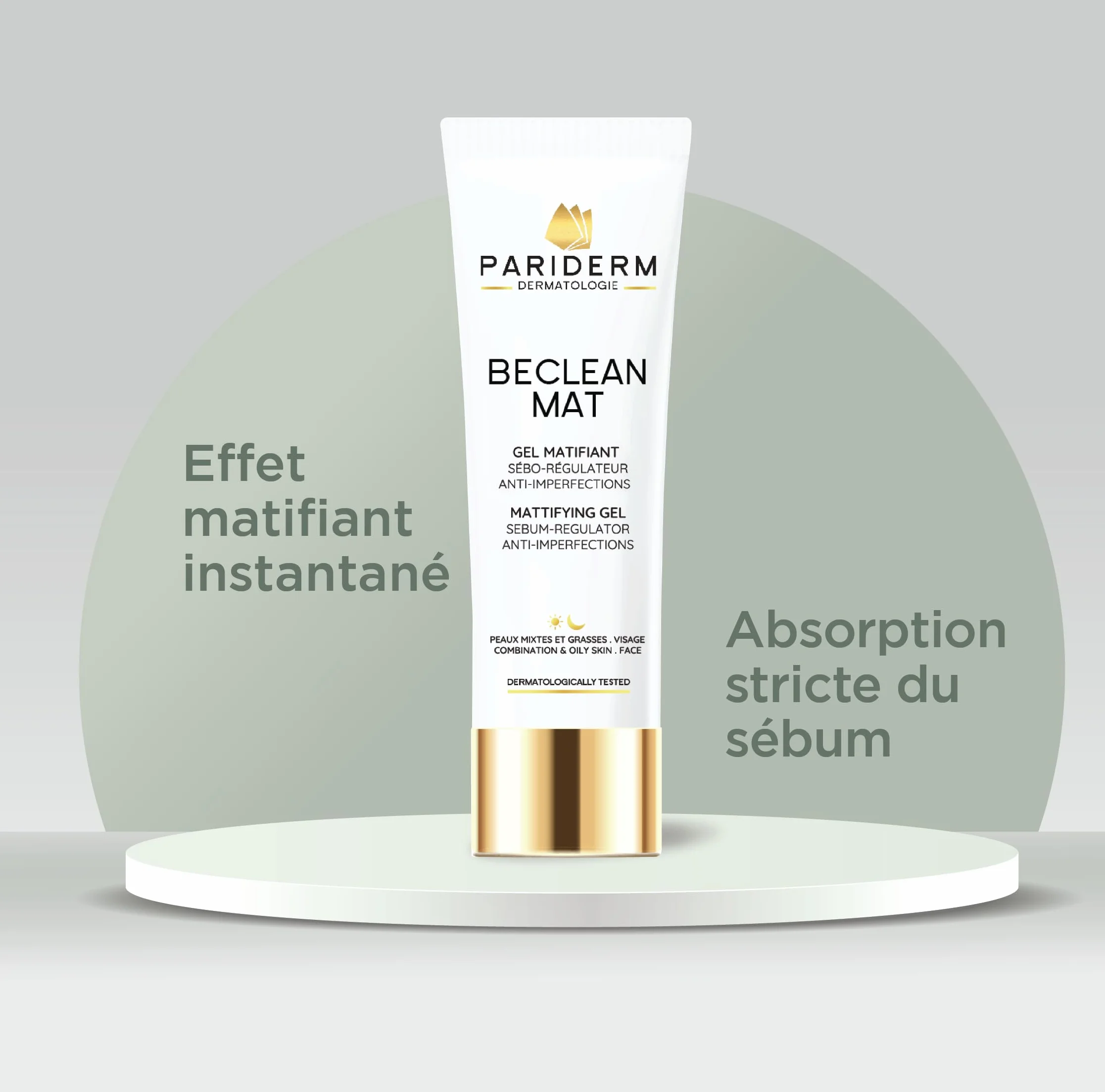 BECLEAN MAT Gel Matifiant Séborégulateur Anti-Imperfection 50 ml