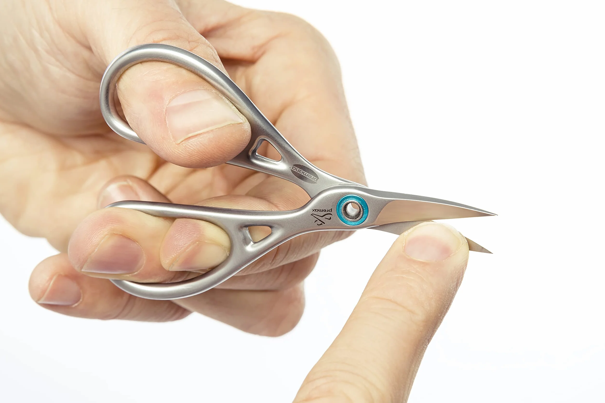 REMOS Ciseaux à Ongles Acier Inox Grandes Poignées Ouvertes Lame Dentelée