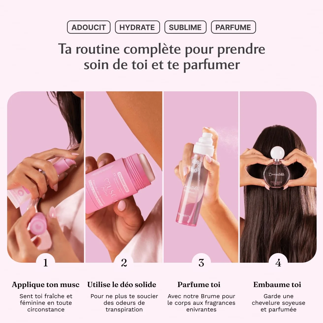 MUSC INTIME Parfum Cheveux Musc Blanc L'Irrésistible 50ml