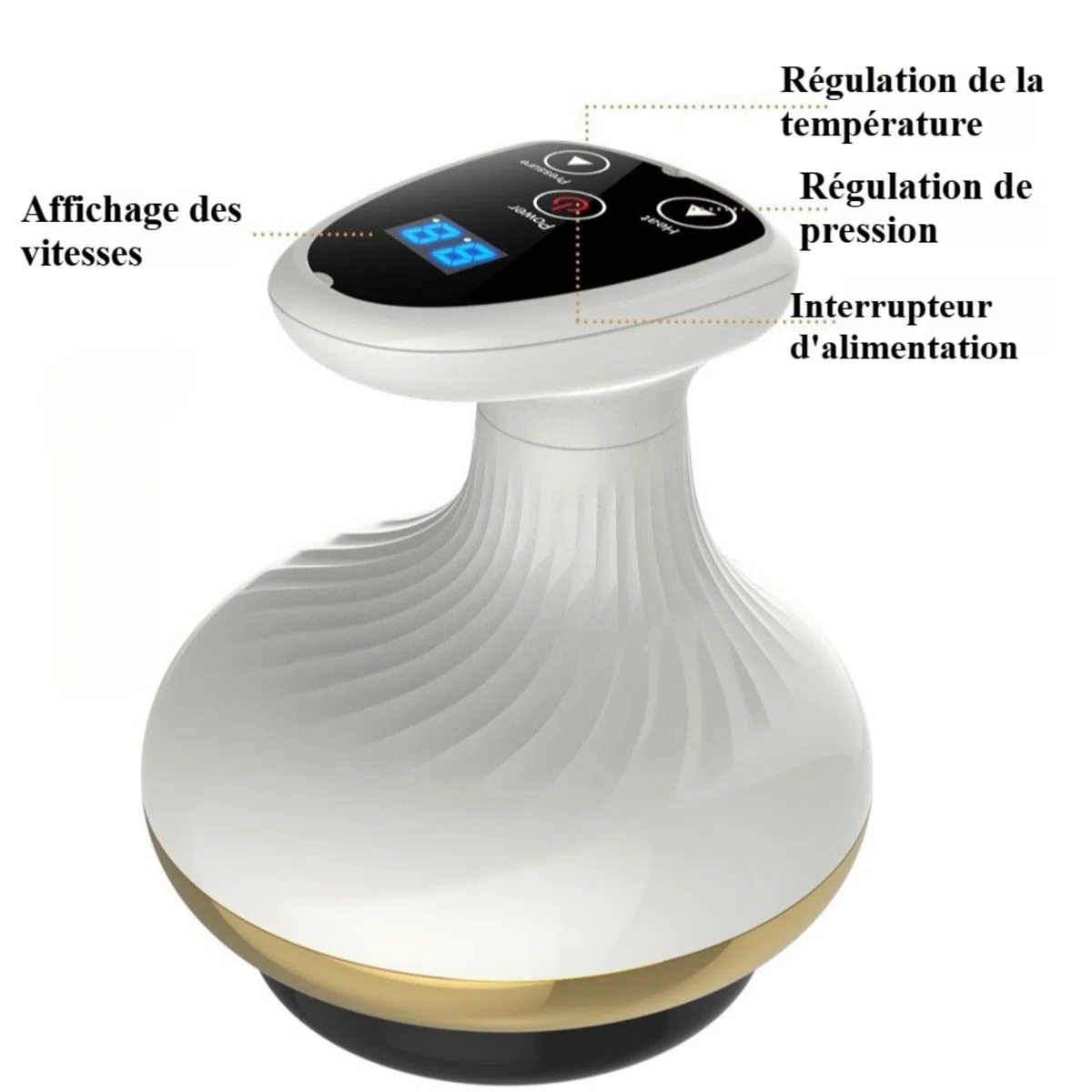 Vacuvia SculptGlow, Appareil anti-cellulite 4-en-1, massage par vide et chaleur, corps (Vacuvia Pro)