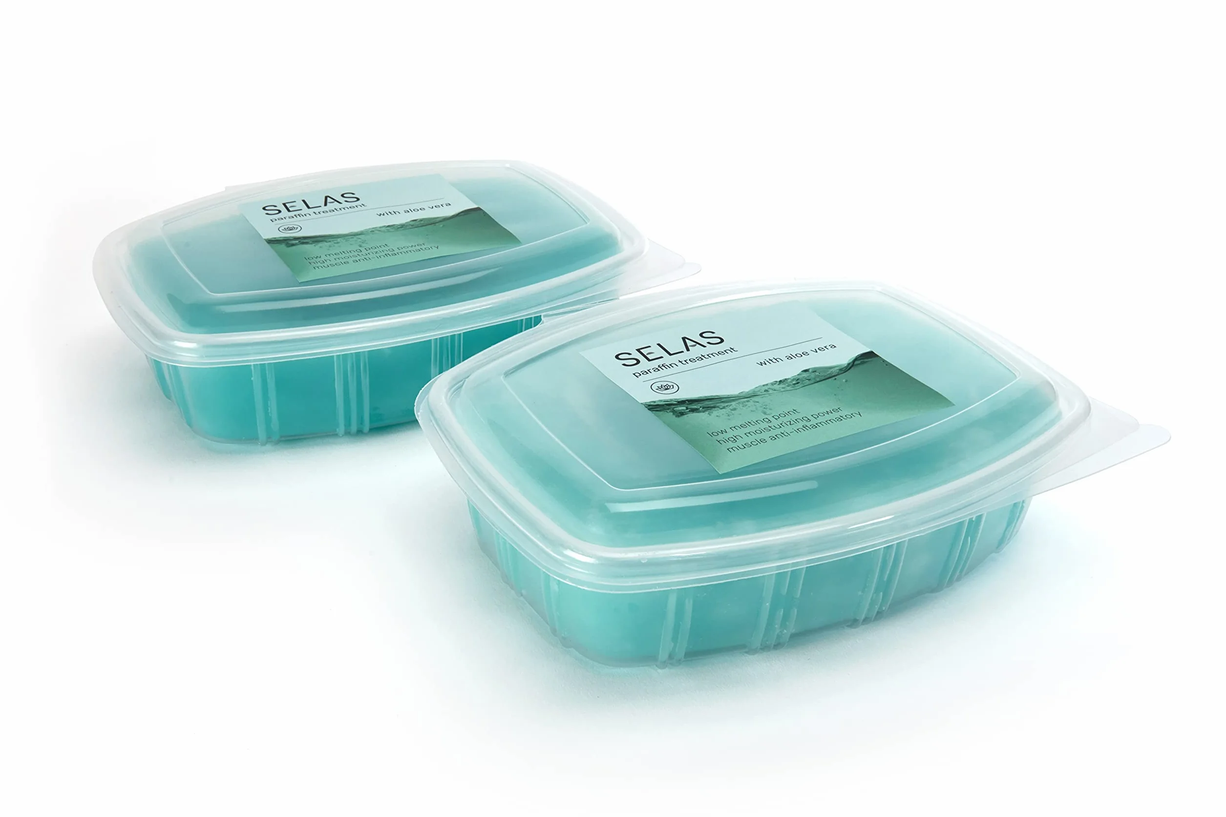 Paraffine Aloe Vera Pack de 2.600 ml (980 g x 2 pièces) SELAS. Pour les traitements thérapeutiques et esthétiques des mains et des pieds. Hydratante, spa, cosmétique, bain.