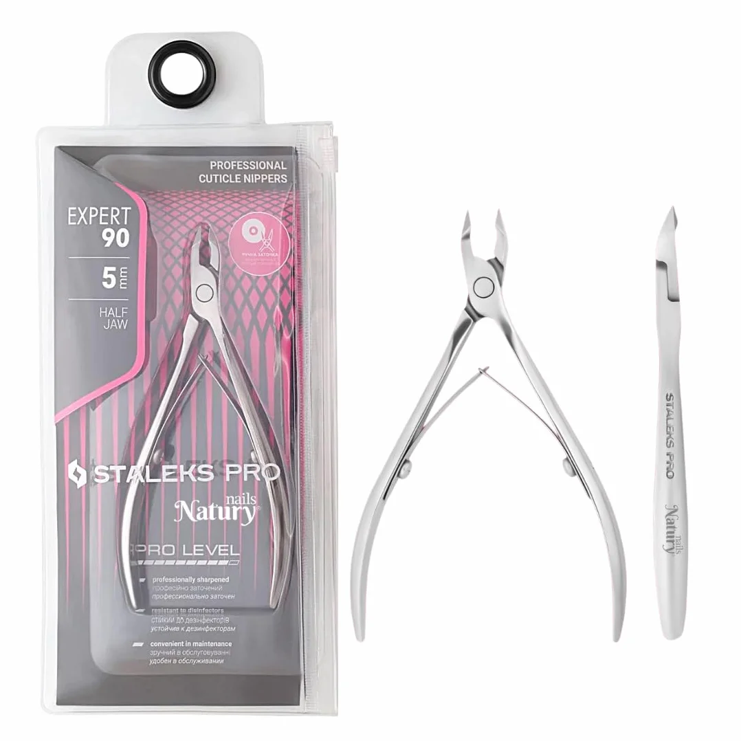 STALEKS PRO Pince à cuticules professionnelle 5 mm acier inoxydable Expert 90-5