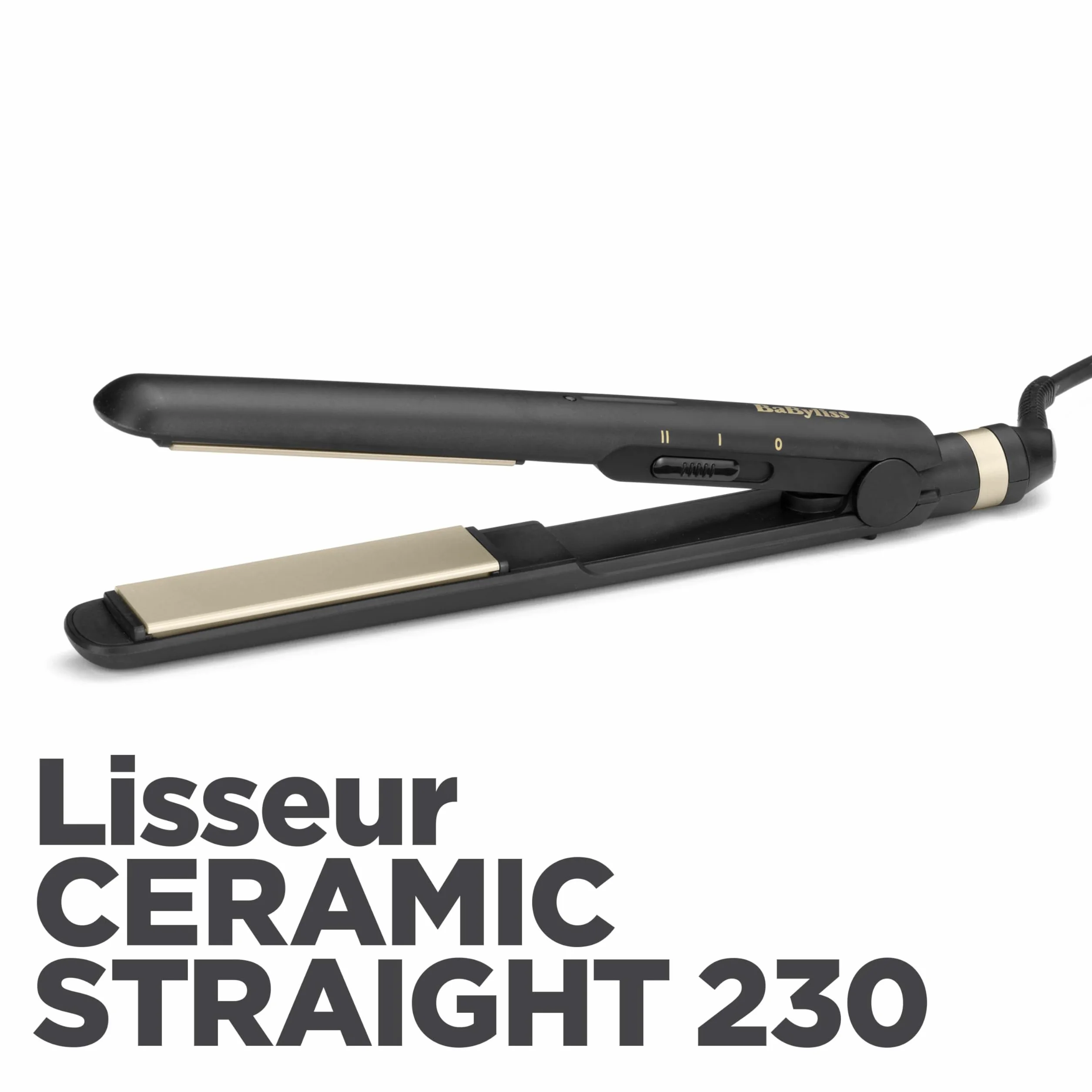 BaByliss Lisseur Cheveux Ceramic Straight ST089E Multi-Voltage 200°C-230°C Noir