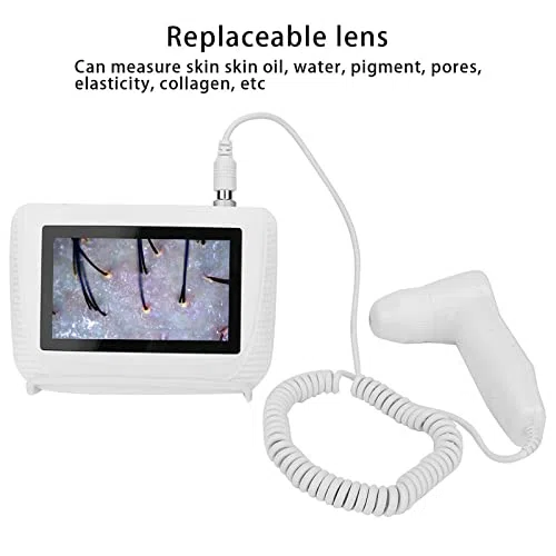 Analyseur de Cheveux de Diagnostic de Peau,50X 200X,Analyseur de Détecteur Grossissant d'humidité D'huile de Follicule Pileux de Cuir Chevelu Rechargeable,Pigments Cutanés