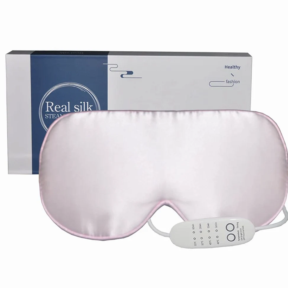 Masque Yeux Chauffant, PJYU Masque pour les Yeux pour Sécheresse Oculaire, Compresse Chaude Yeux Parfaits pour les Yeux Gonflés, les Orgelets et le Traitement de la Blepharite (Rose)