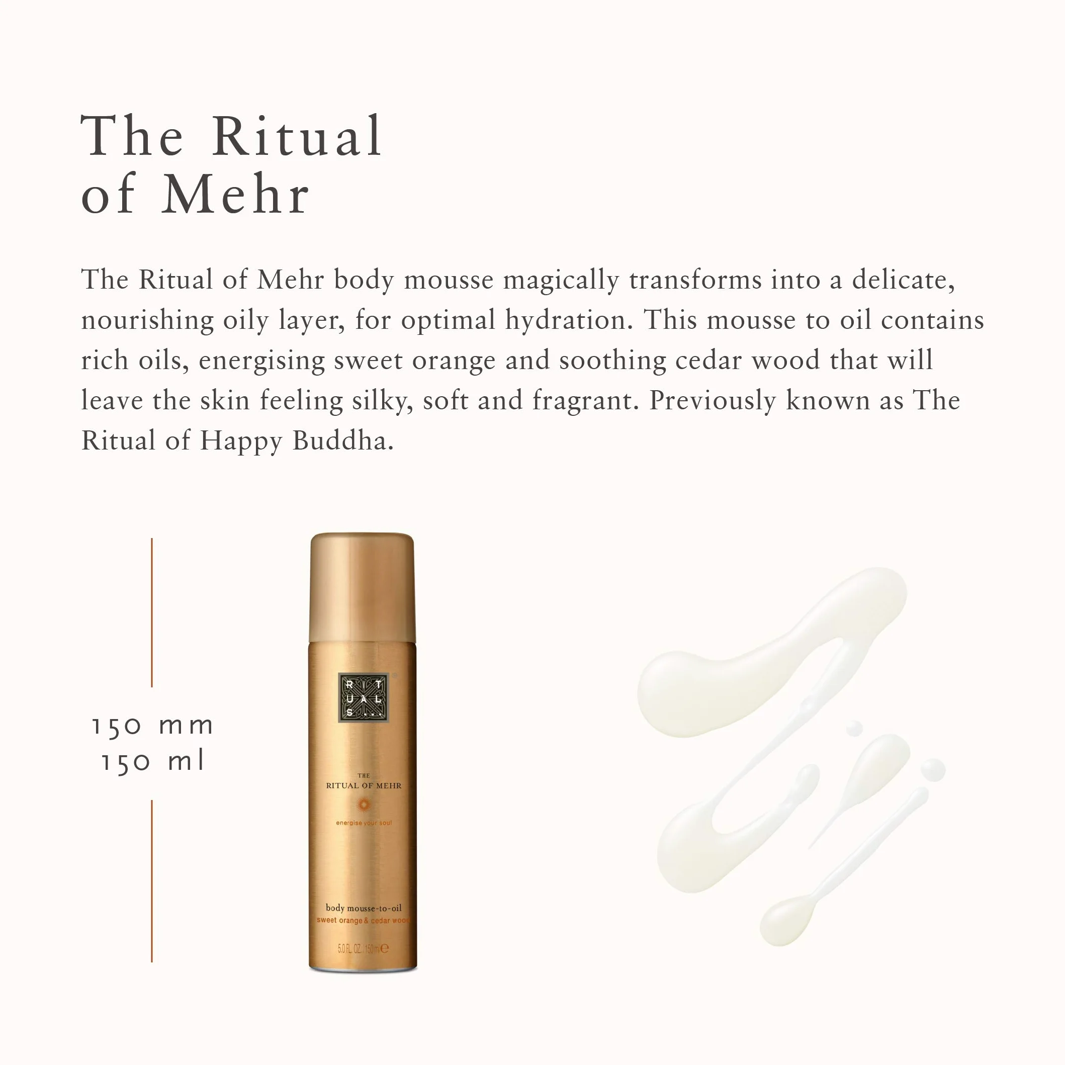 THE RITUAL OF MEHR Mousse-En-Huile Nourrissante 150 ml