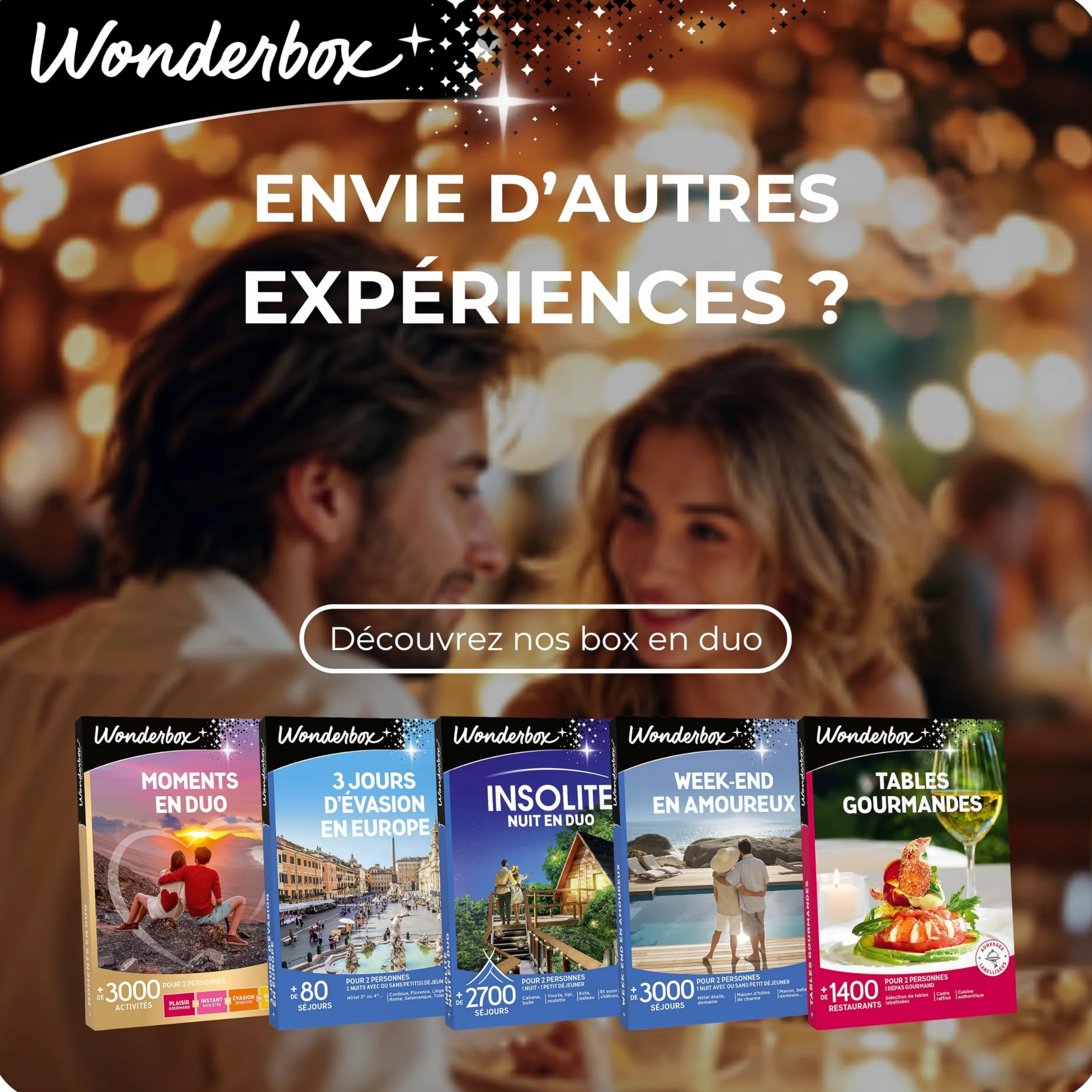 Coffret Cadeau Plaisirs Gourmands Wonderbox - 2900 Dégustations Champagnes Spiritueux Repas Cours Cuisine Pour 1 ou 2 Personnes