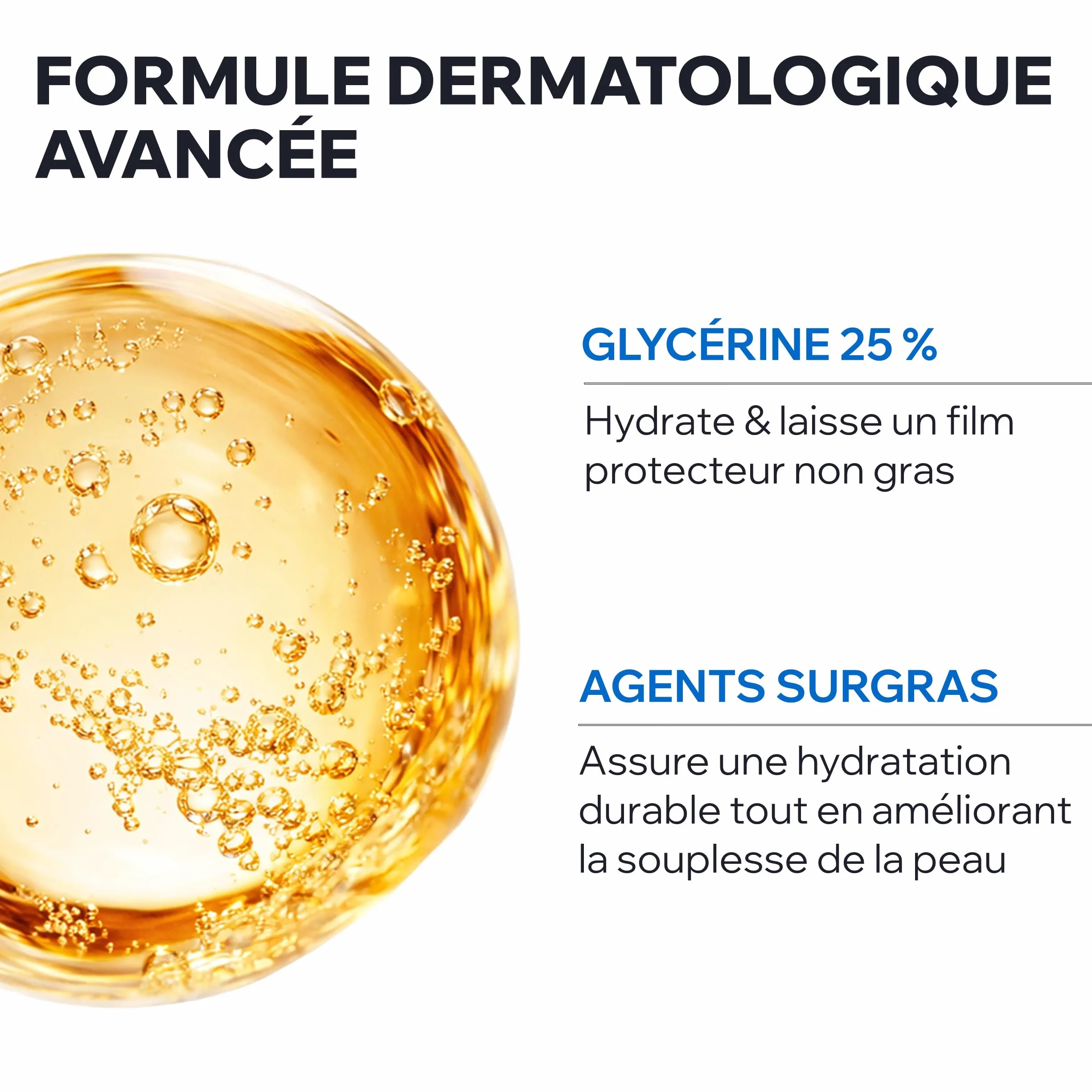 Uriage Derm-Phy Huile de Douche 1L - Nettoyant Visage, Corps - Peaux Sèches, Sensibles - 25% Glycérine - pH Physiologique - Sans Savon