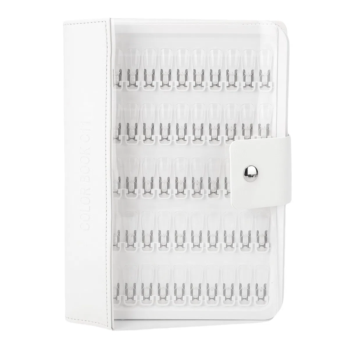 Présentoir de Livre d'Ongles de 150 Couleurs, Livre d'Échantillons de Couleurs de Vernis à Ongles avec 150 Faux Ongles Transparents et Couverture en Cuir PU pour la Conception