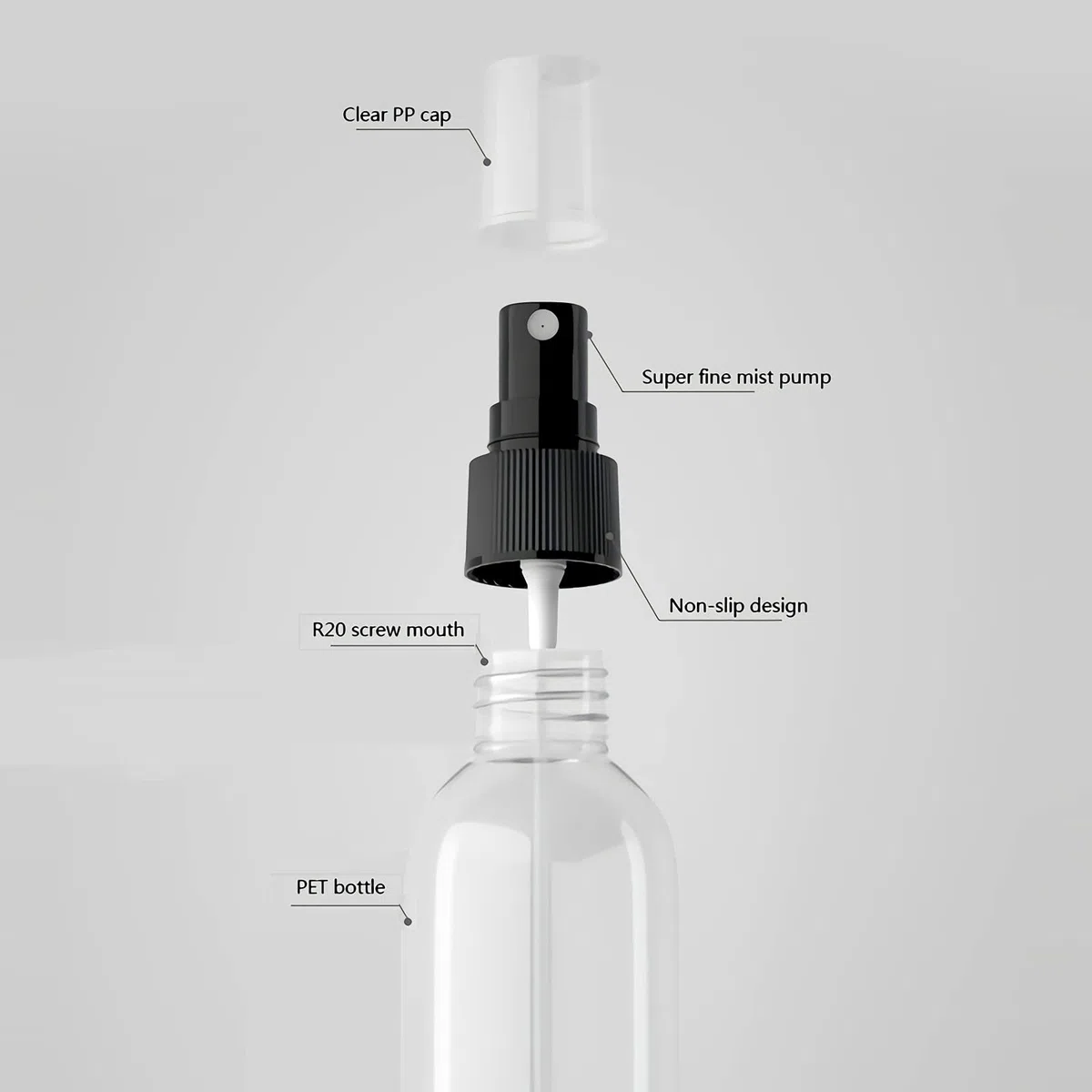 24 Pièce Vide 200ml Transparent Flacons Vaporisateur Avec Pulvérisateur Noir, 200 ml Bouteille de Spray Parfum Rechargeable Flacon de Parfum pour le voyage à la maison + 3 x Entonnoir