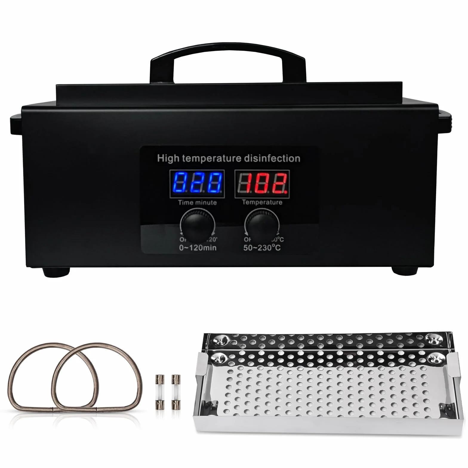Stérilisateur à haute température avec minuterie – Stérilisation à chaleur sèche pour outils métalliques et lingettes de spa, désinfecteur pour cabinets dentaires, laboratoires et salons de beauté