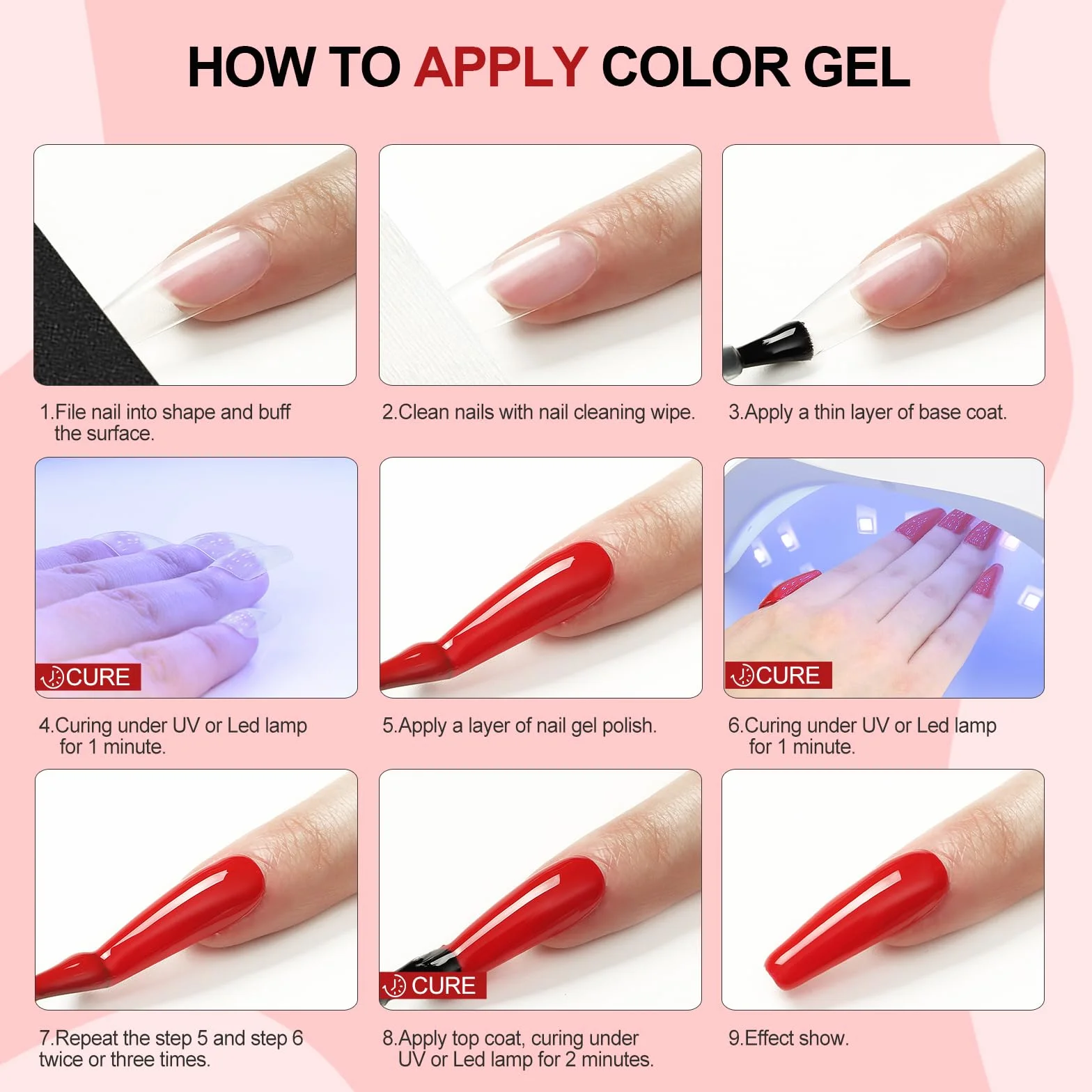 COSCELIA Kit Vernis Semi Permanent Complet 35 Couleurs Lampe UV Ongles Gel Ponceuse Ongles Base Top Coat Manucure