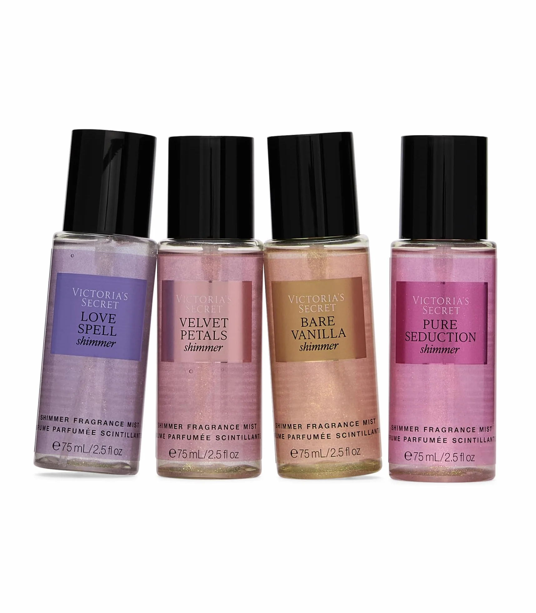Coffret cadeau Victoria's Secret Mini Mist Shimmer Collection 4 pièces – Fragrances assorties