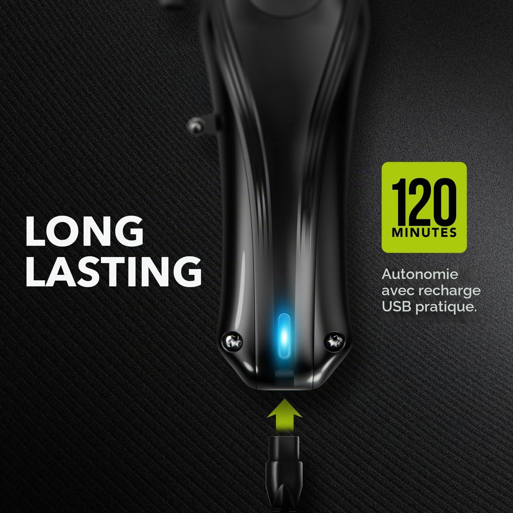 WAHL Rapid Clip tondeuse à cheveux rechargeable USB pour hommes batterie lithium-ion