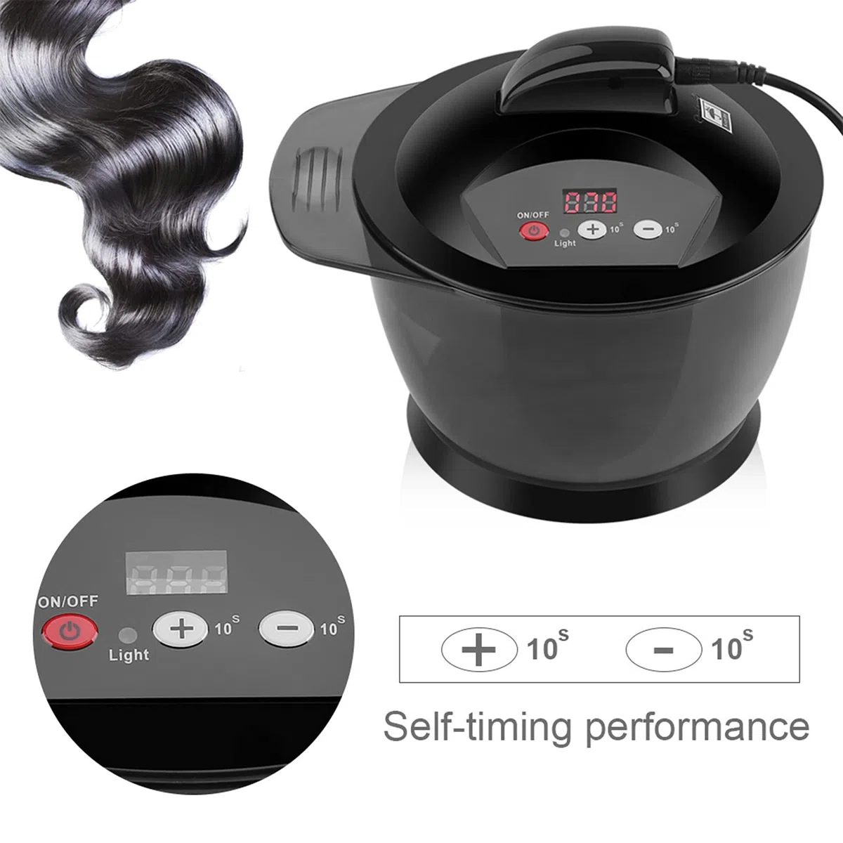 Mélangeur de Couleur de Cheveux, Mélangeurs de Crème Capillaire électriques, Bol de Coloration pour Salon de Coiffure, Kit de Teinture de Cheveux Automatique, Outils de